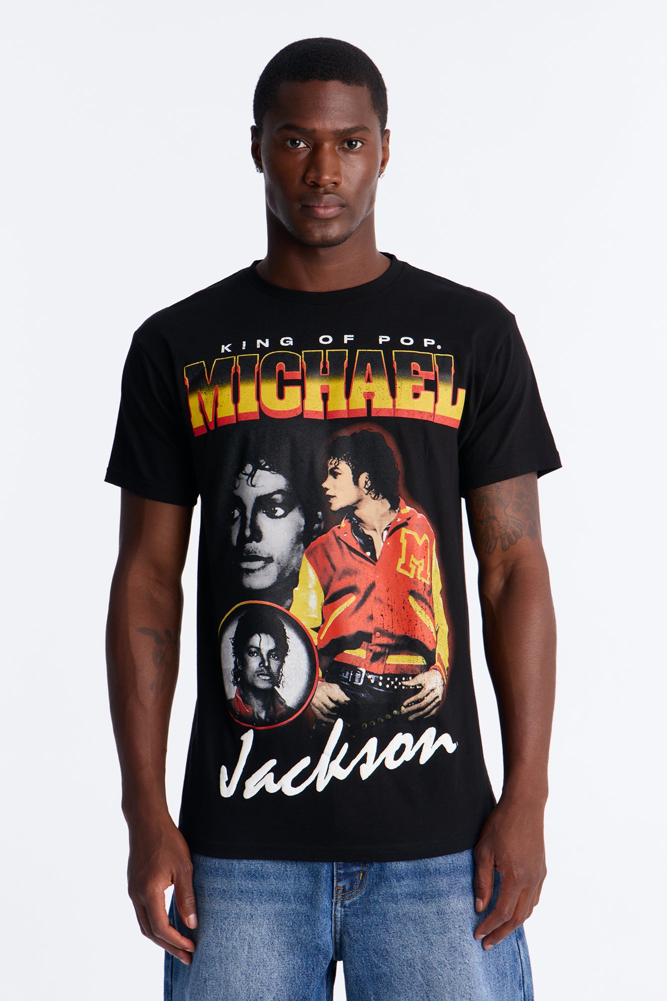 Michael Jackson The King Of Pop Short Sleeve Tee - Black