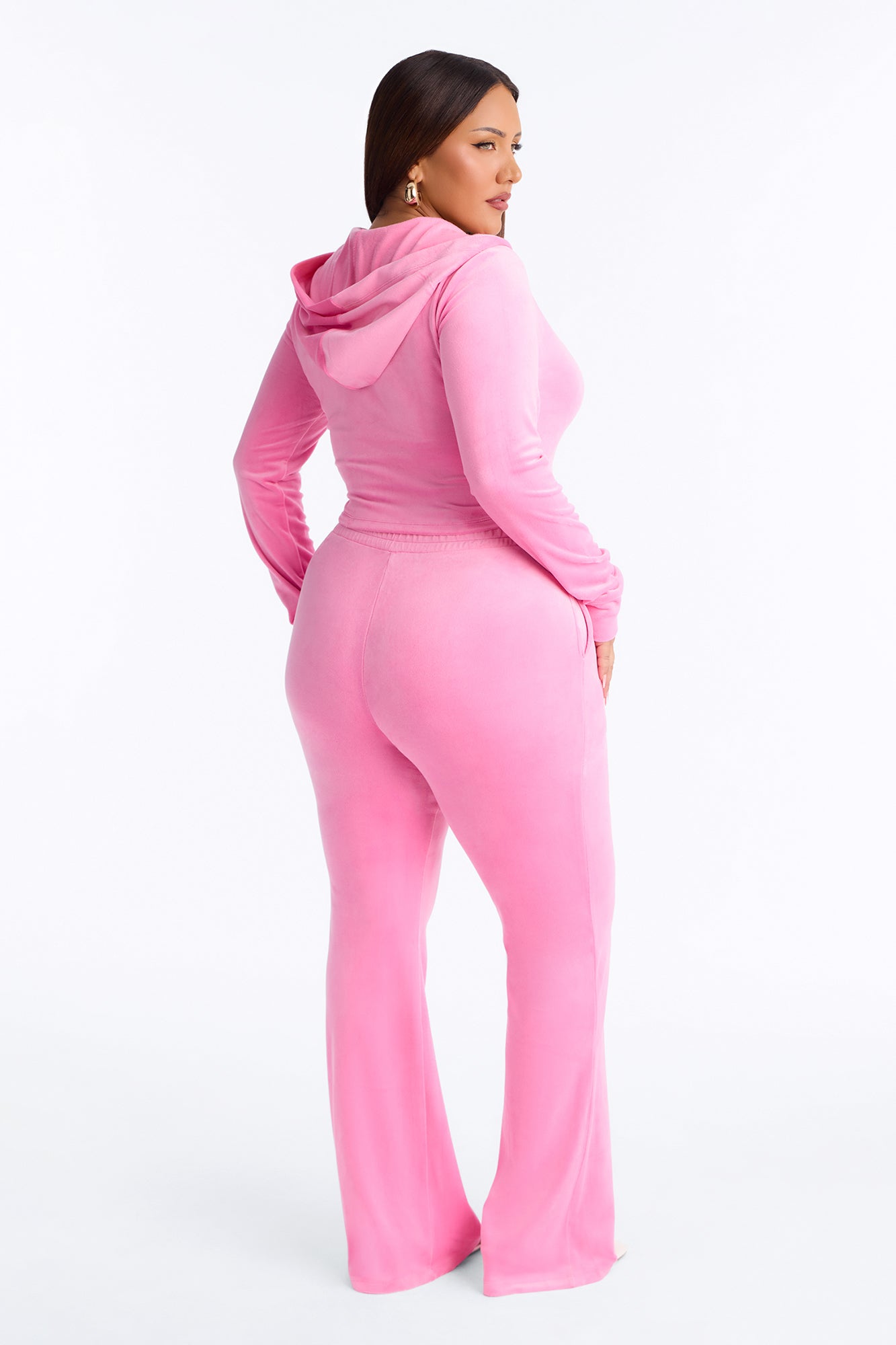 Amelia Velour Pant Set - Pink