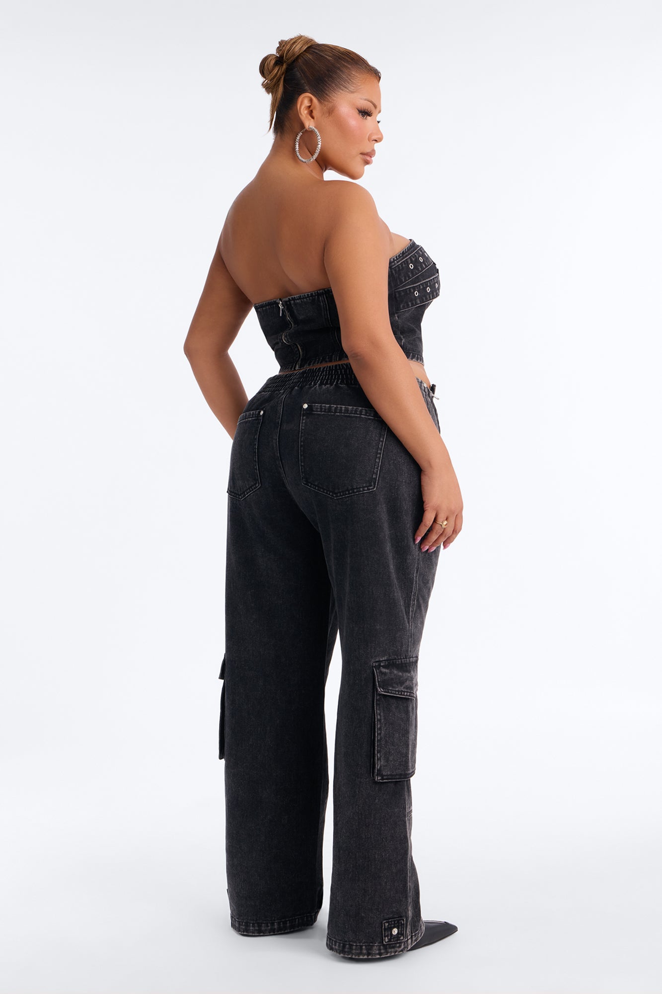 Sweet Love Mineral Wash Pant Set - Black