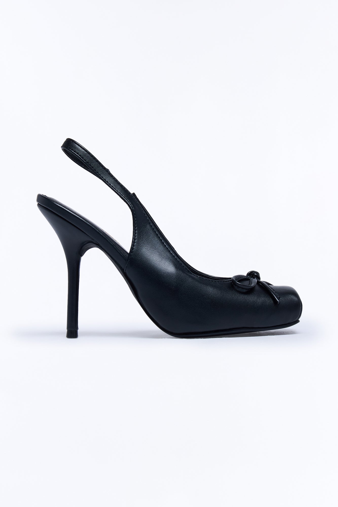 Elina Bow Slingback Ballet Pumps - Black
