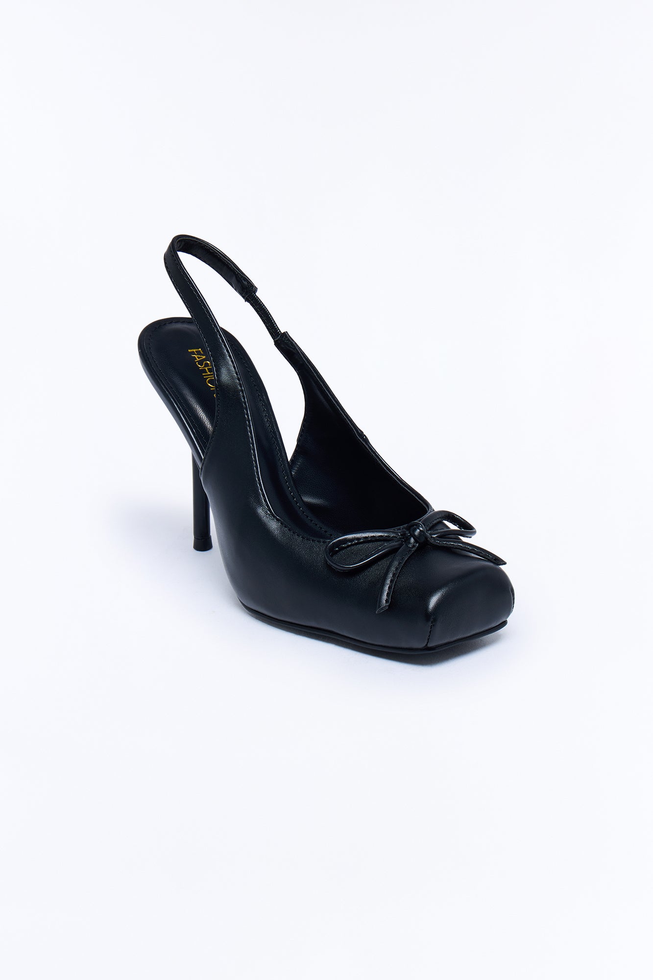 Elina Bow Slingback Ballet Pumps - Black
