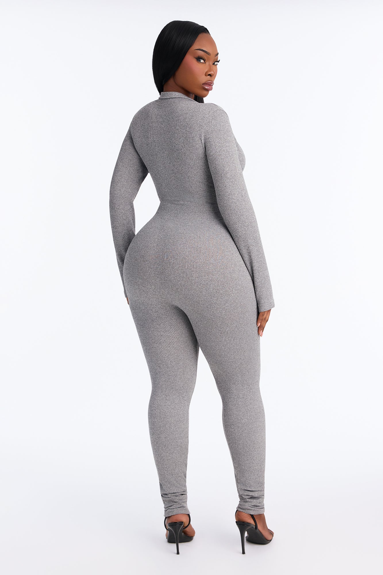 Back To It Seamless Jumpsuit - Heather Grey