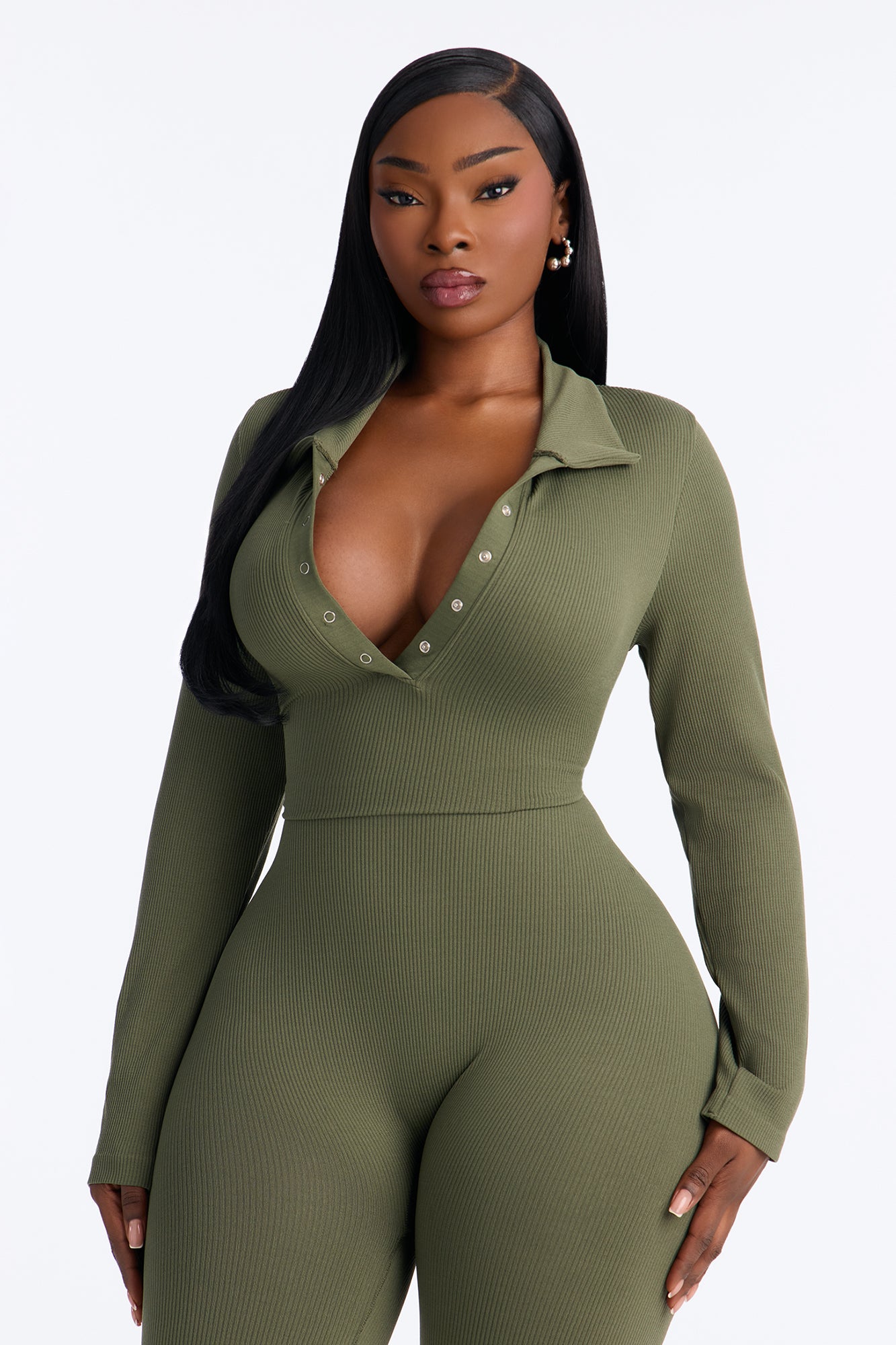 Back To It Seamless Jumpsuit - Olive