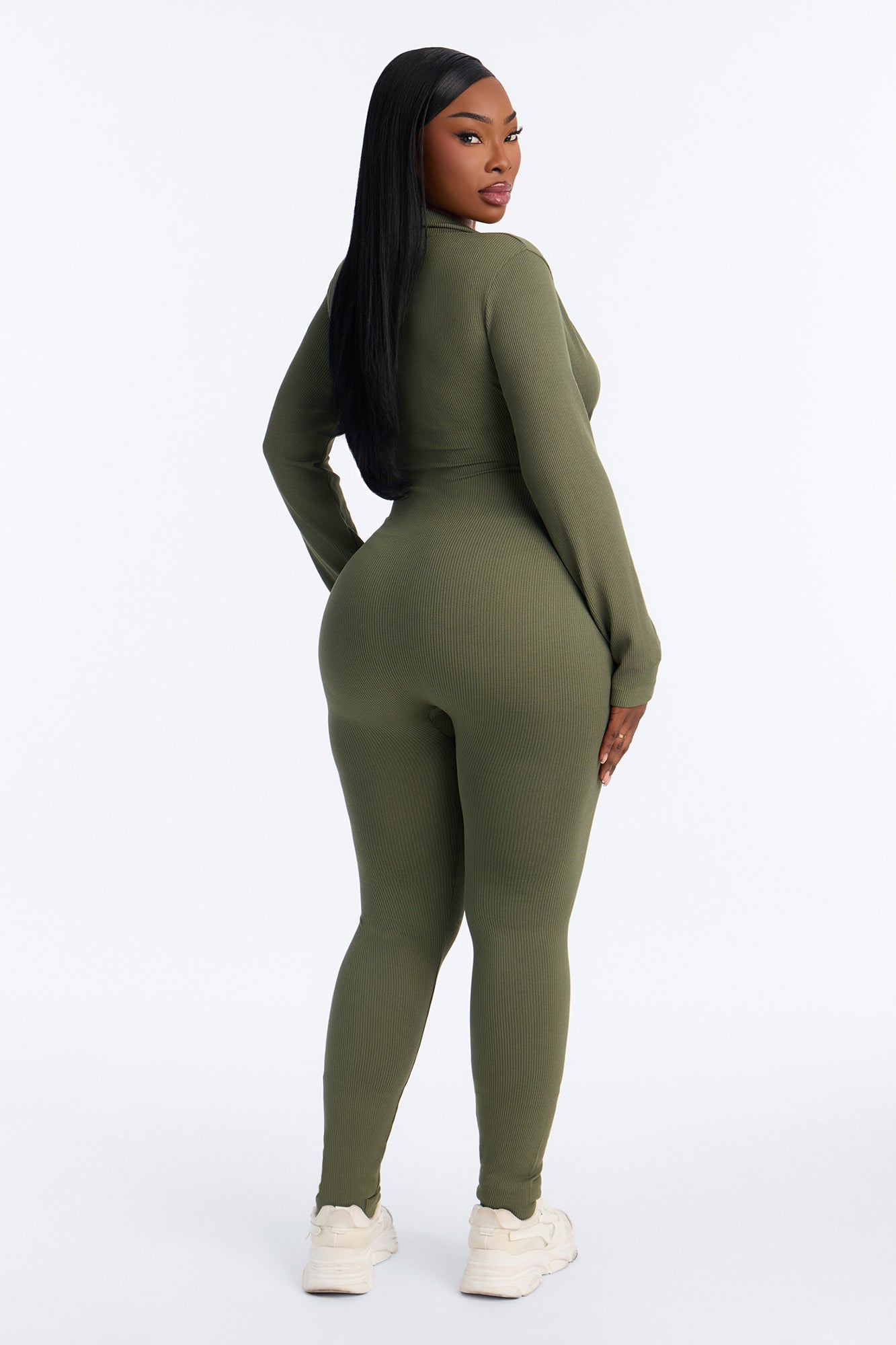 Back To It Seamless Jumpsuit - Olive