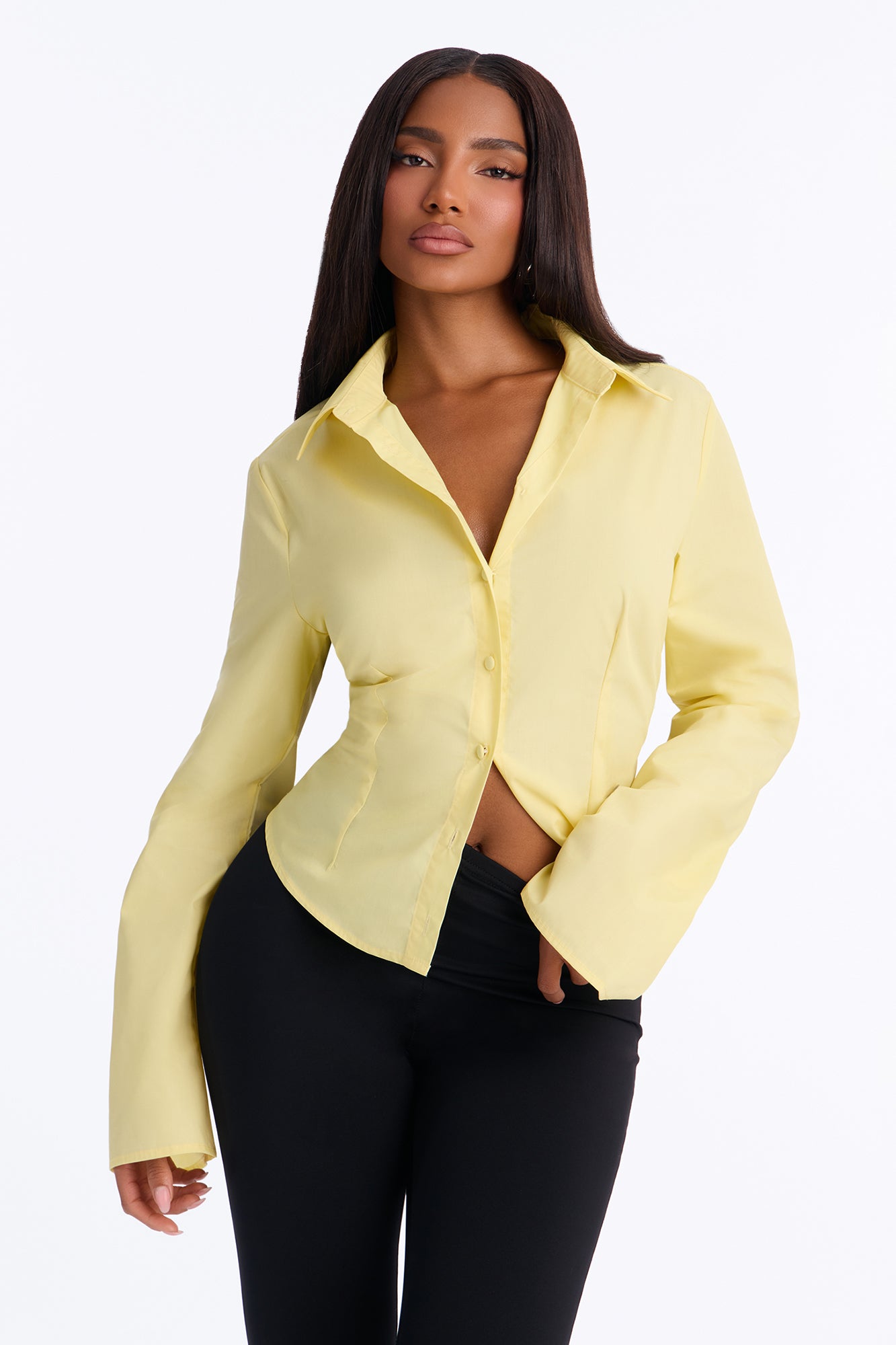 Morgan Poplin Shirt - Yellow