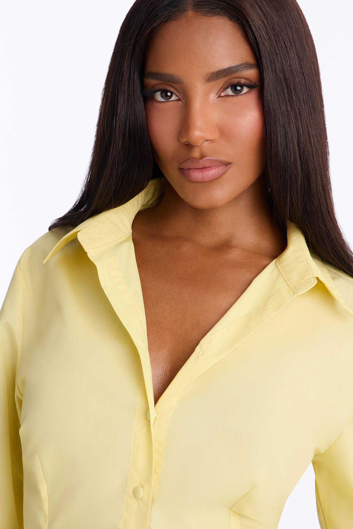 Morgan Poplin Shirt - Yellow