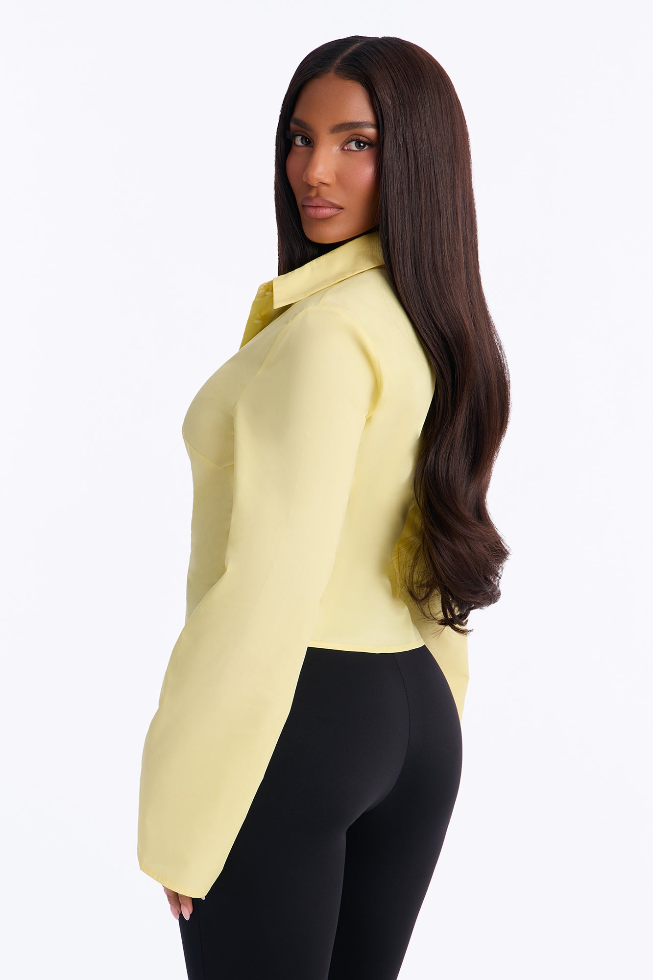Morgan Poplin Shirt - Yellow