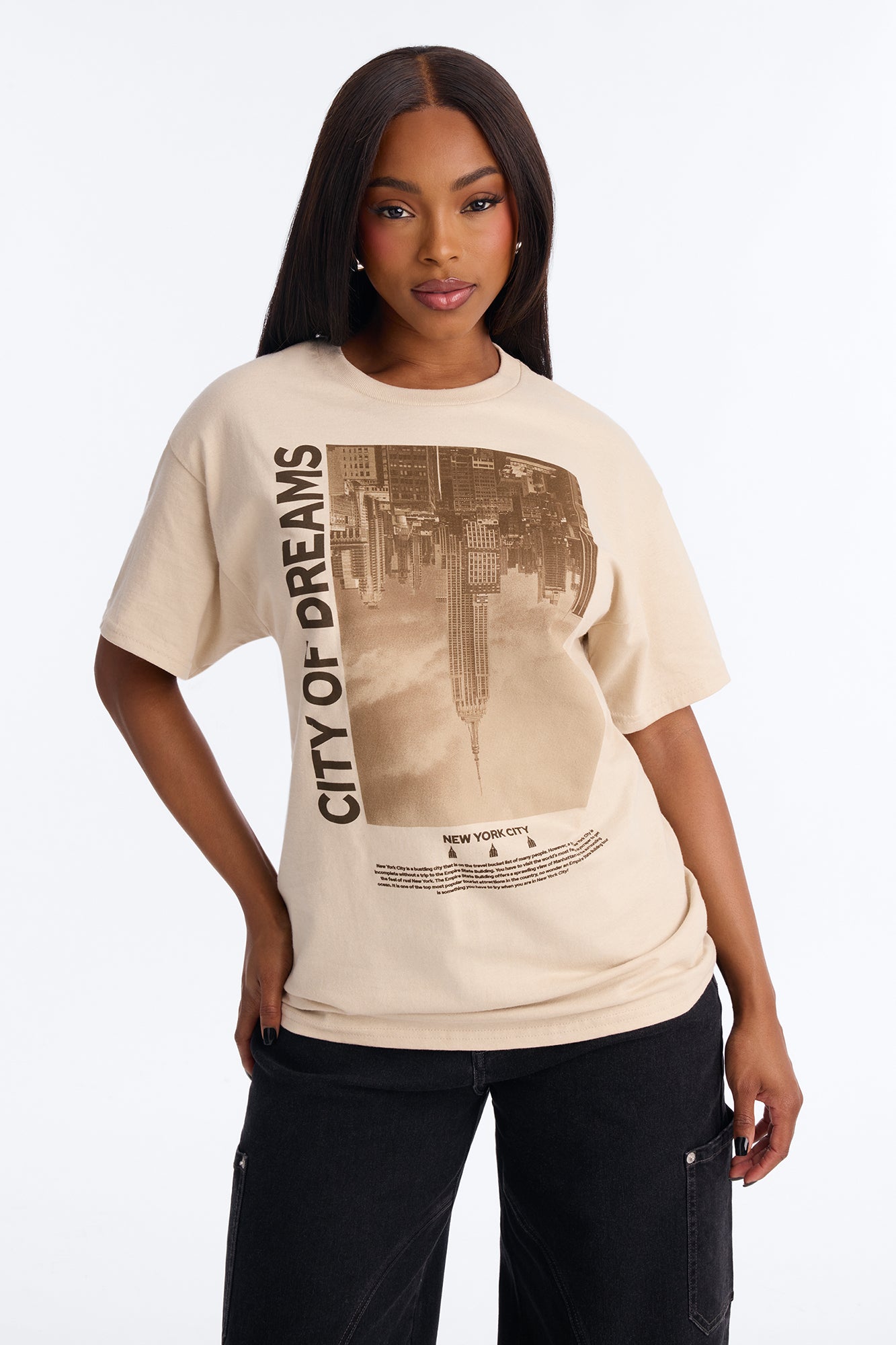 City Of Dreams NY Graphic Tshirt - Taupe