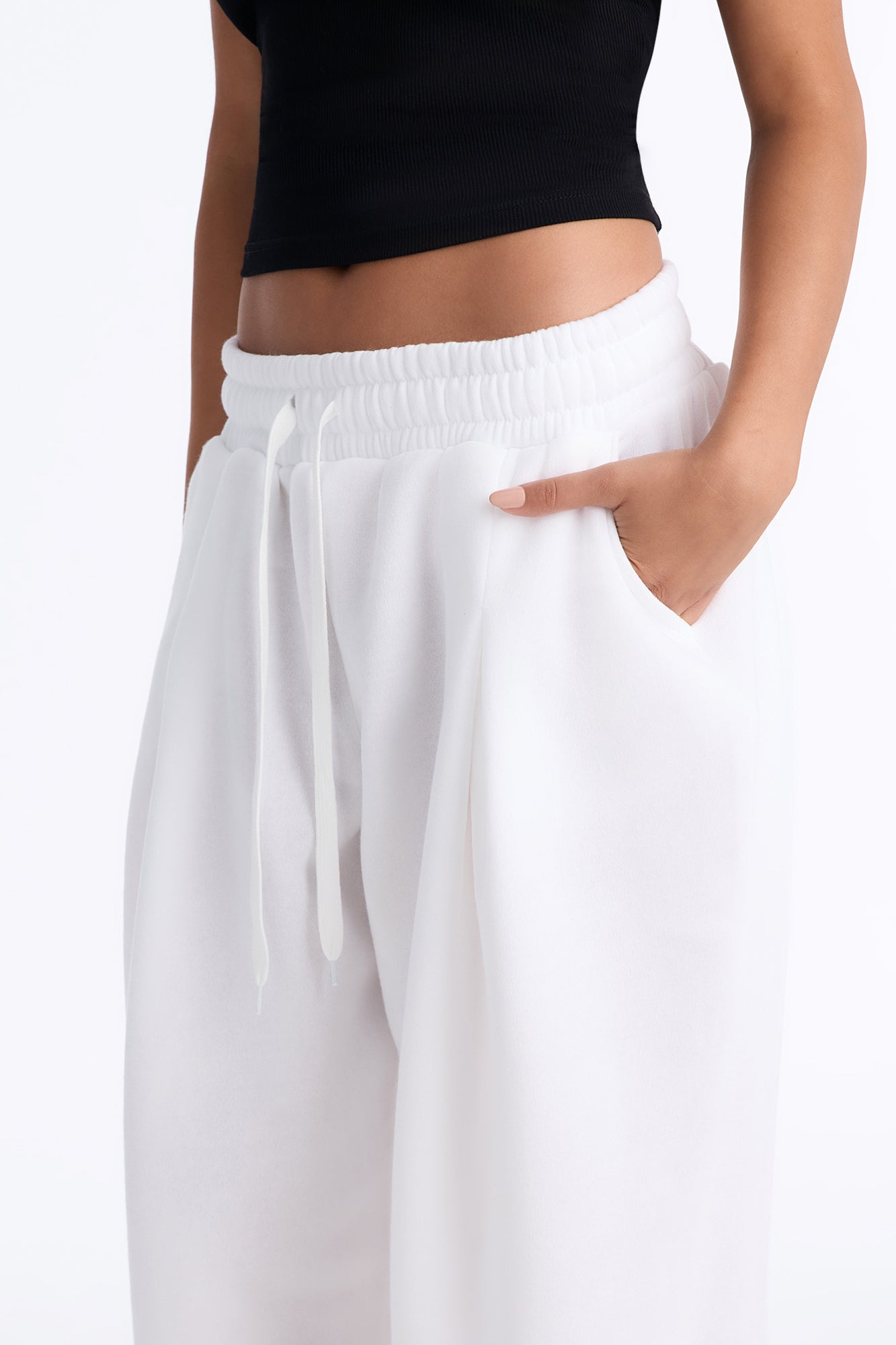 Rachel Barrel Lounge Pant - White