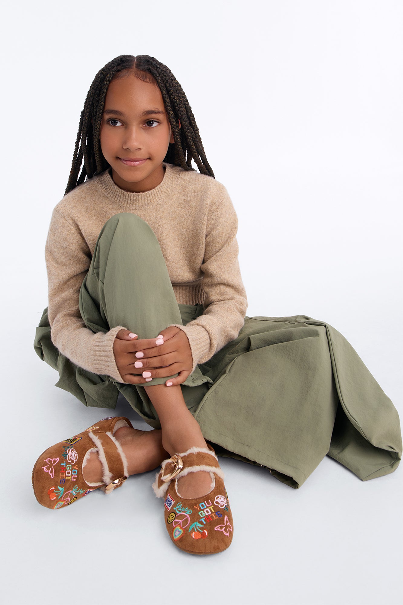 Mini Steve Madden Try New Things Flats - Camel