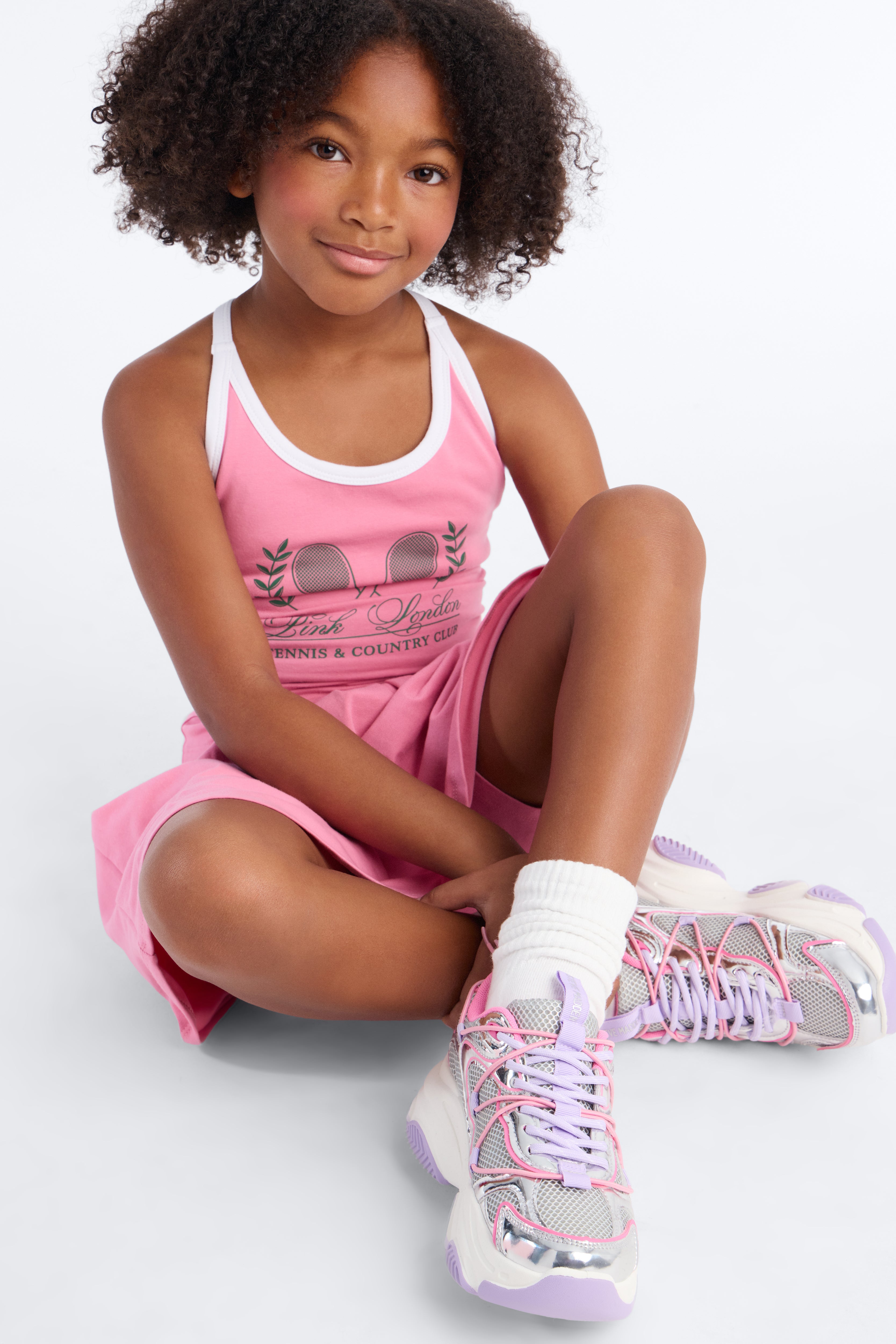 Mini Steve Madden So Excited Sneakers - Pink/combo