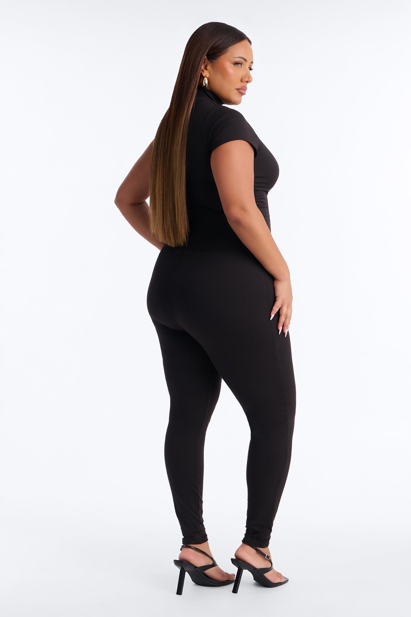Take The Hint One Sleeve Jumpsuit - Black