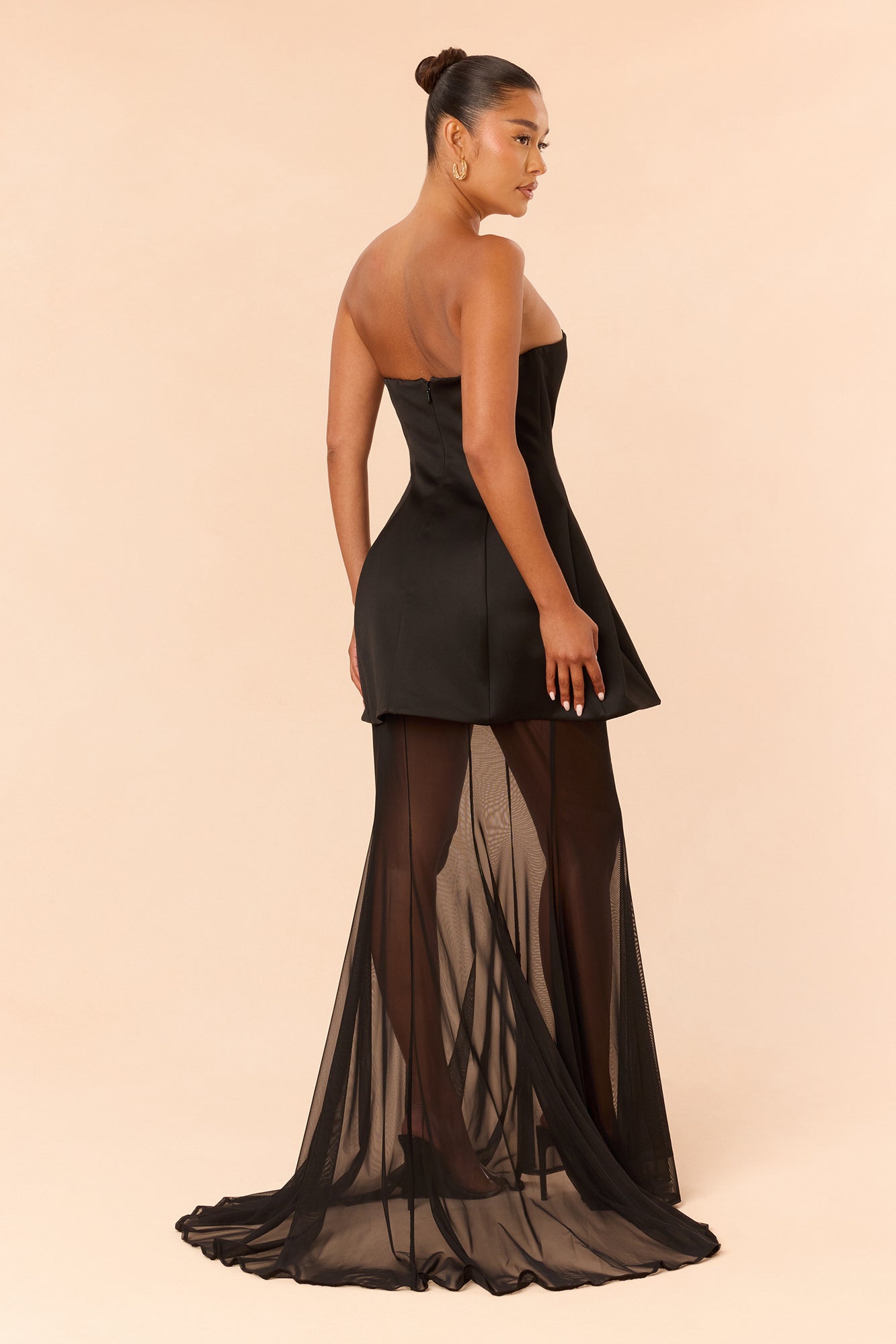 Gilded Muse Maxi Dress - Black
