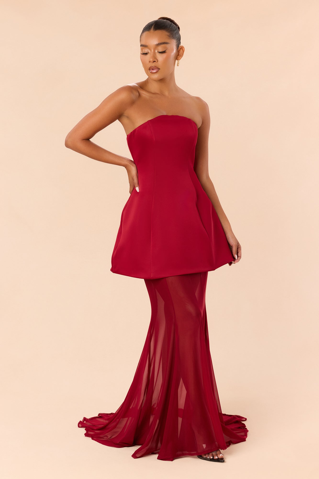 Gilded Muse Maxi Dress - Wine