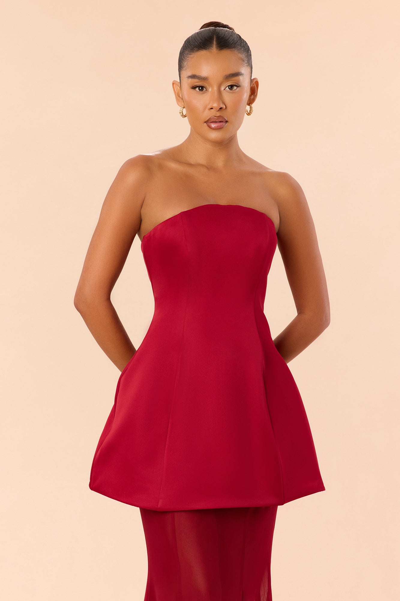 Gilded Muse Maxi Dress - Wine
