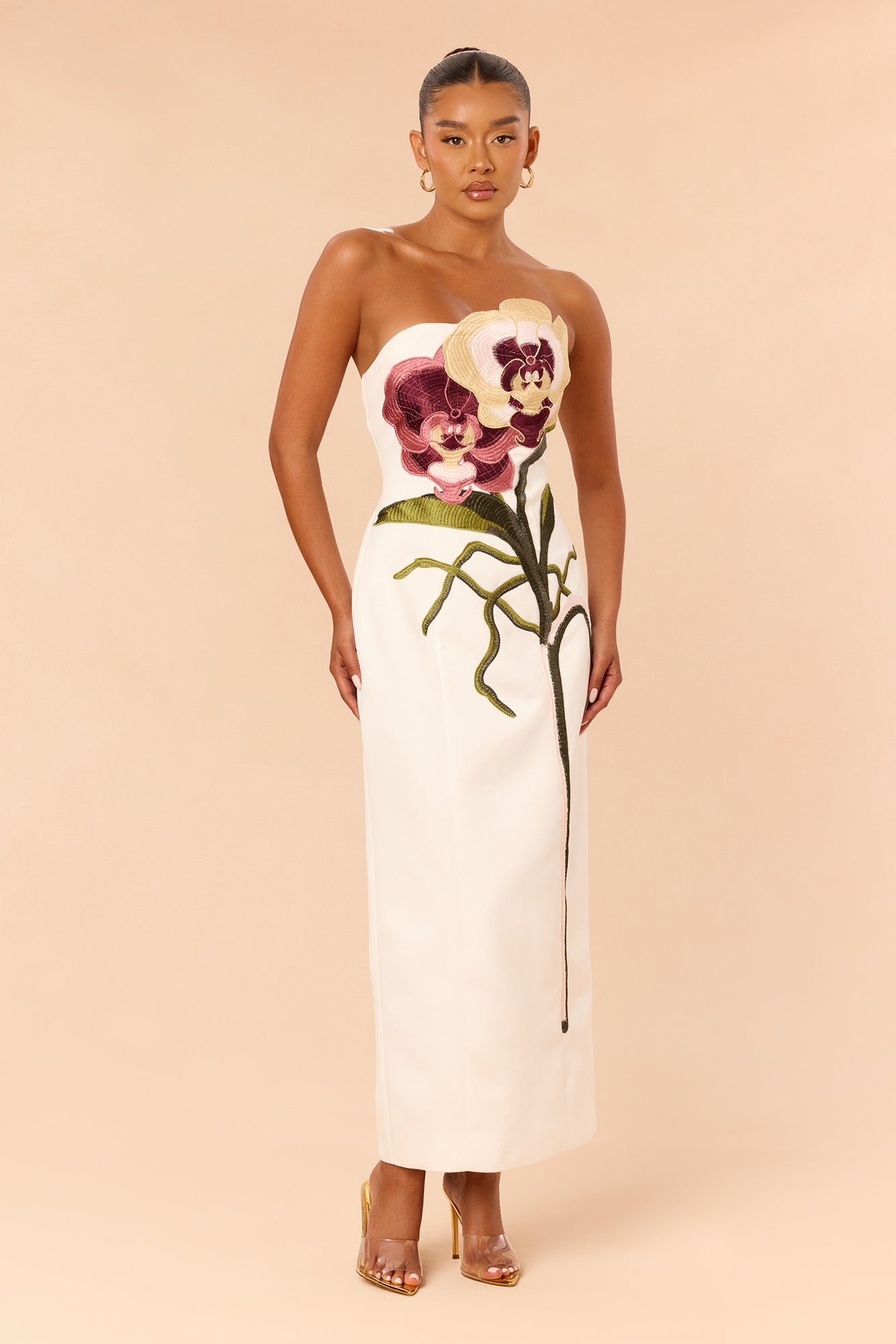 Sweet Talk Embroidered Maxi Dress - White/combo