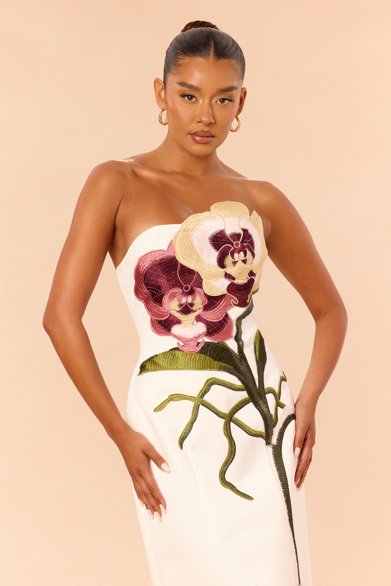 Sweet Talk Embroidered Maxi Dress - White/combo