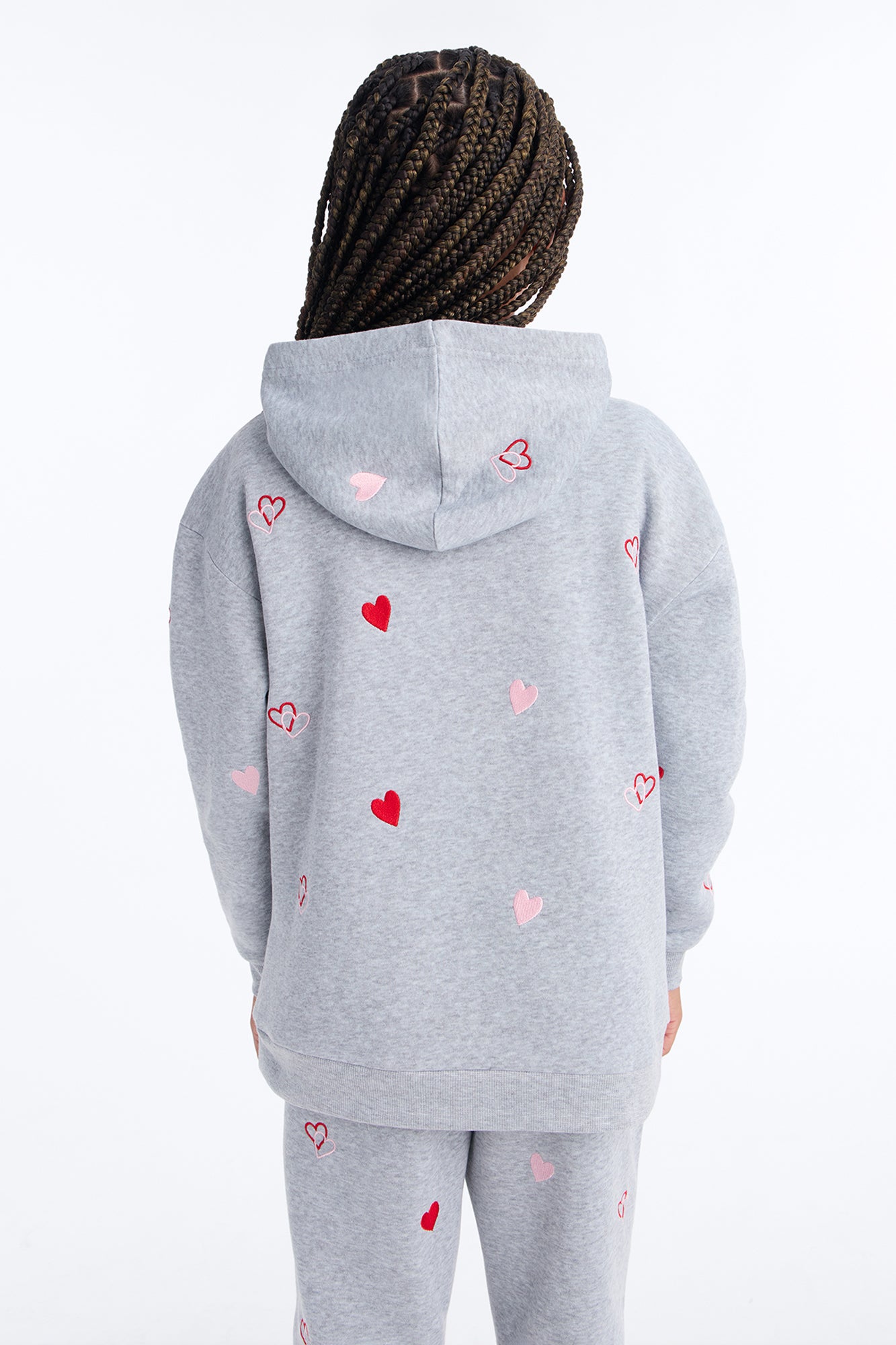 Mini Love Is All Around Us Pullover Hoodie - Heather Grey