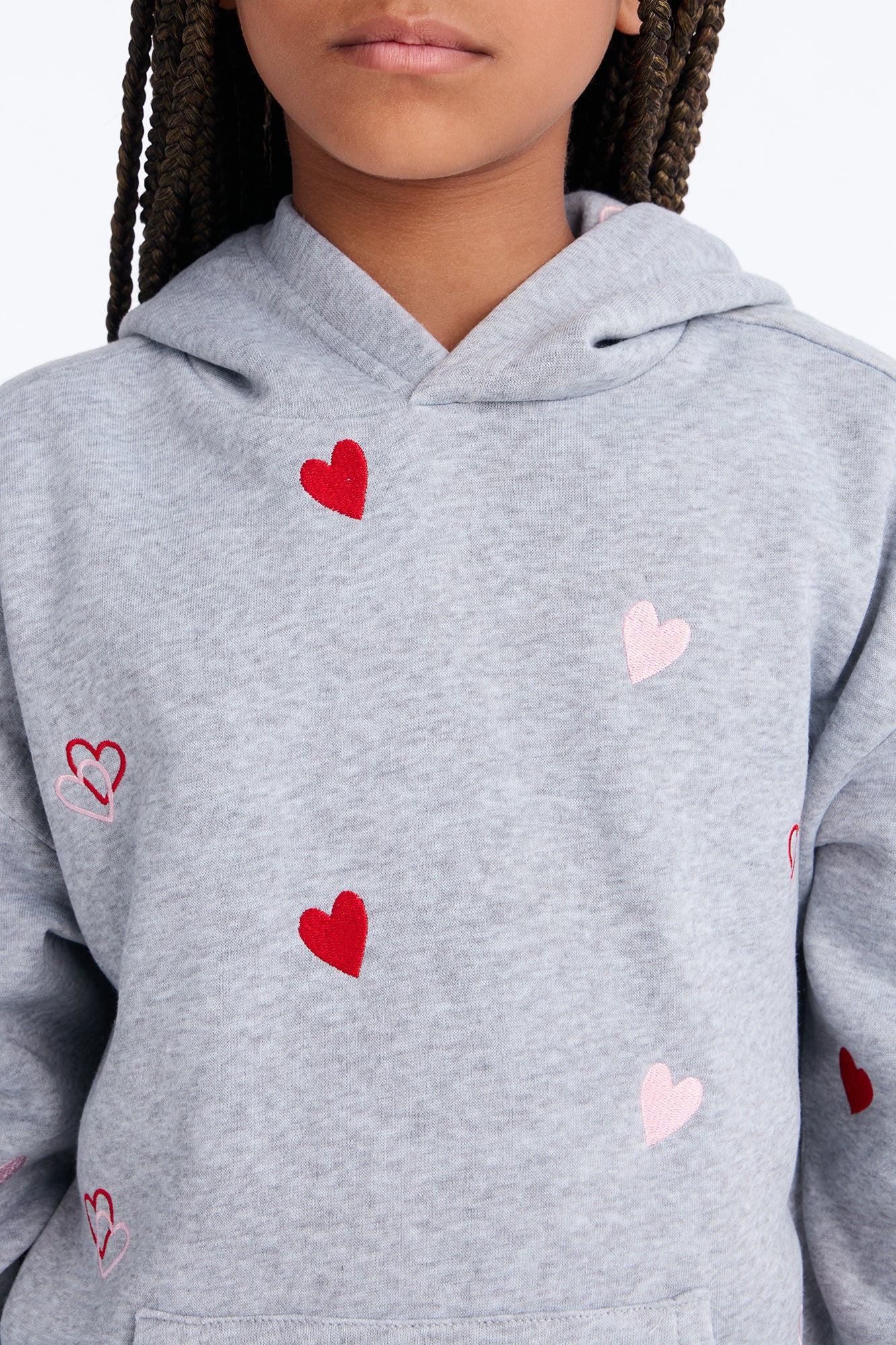Mini Love Is All Around Us Pullover Hoodie - Heather Grey