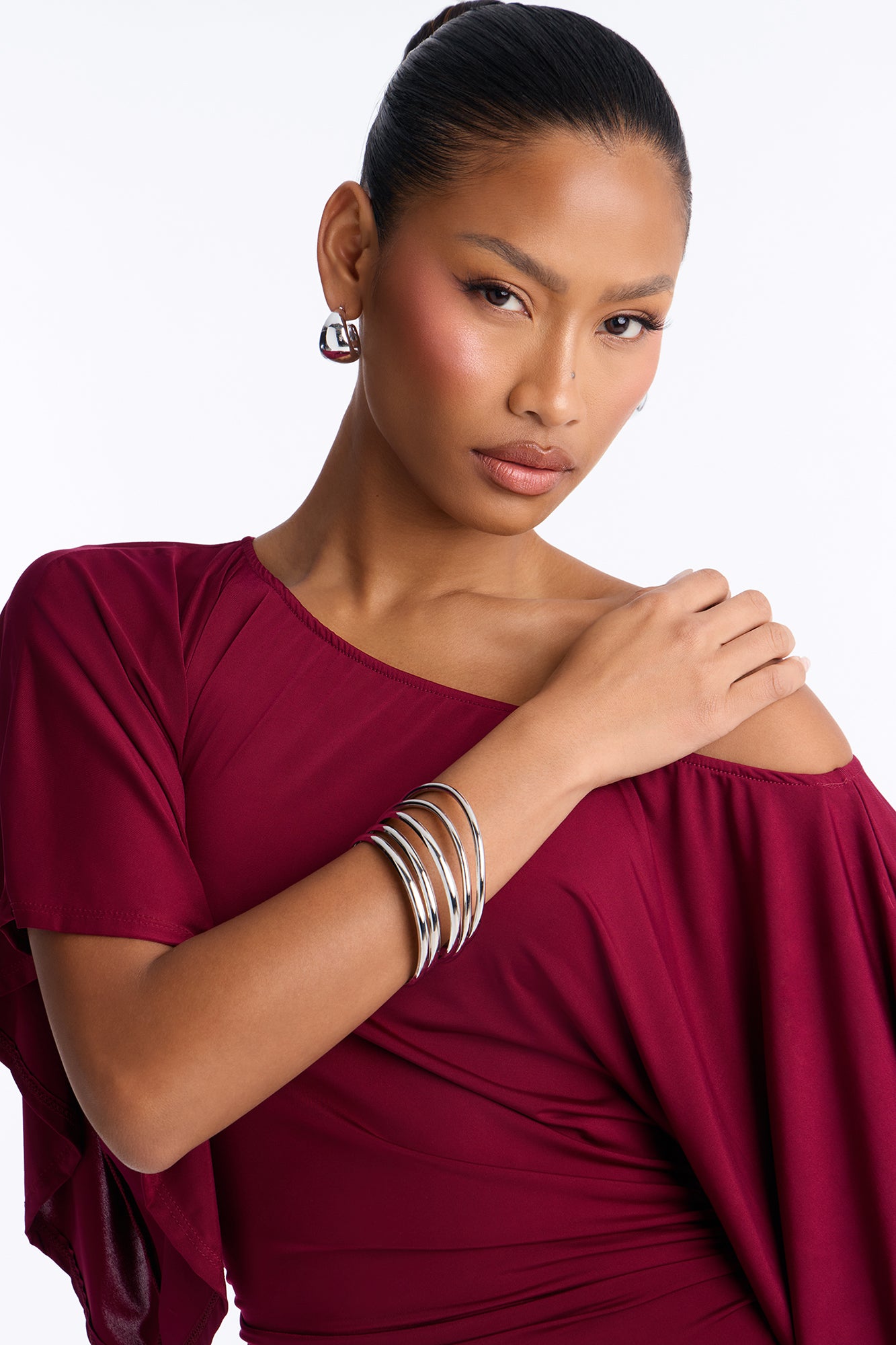 Escape With Me 5 Piece Bangle Set - Silver