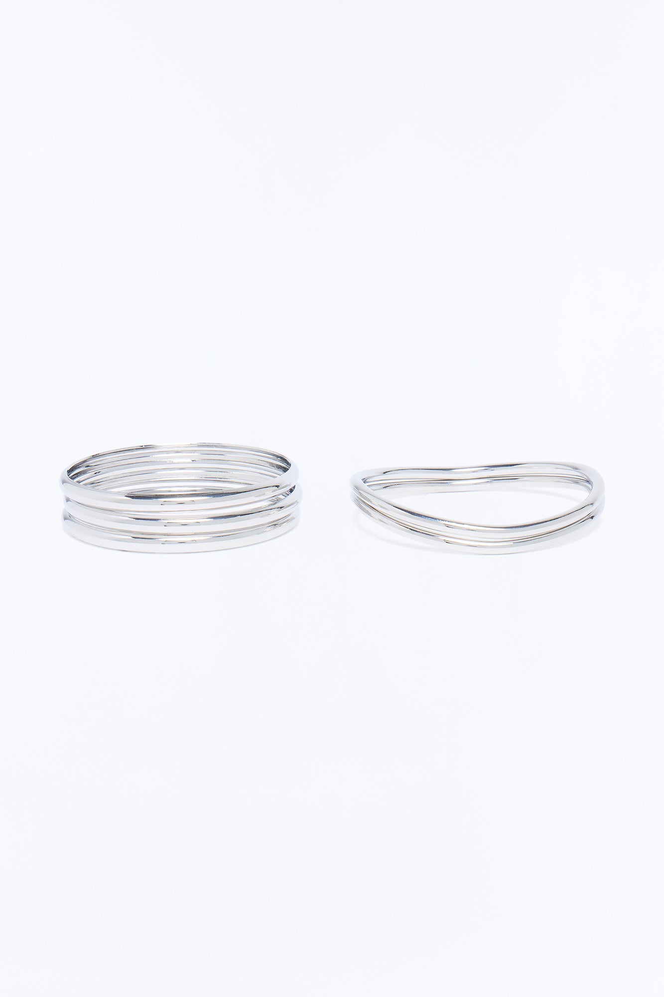 Escape With Me 5 Piece Bangle Set - Silver