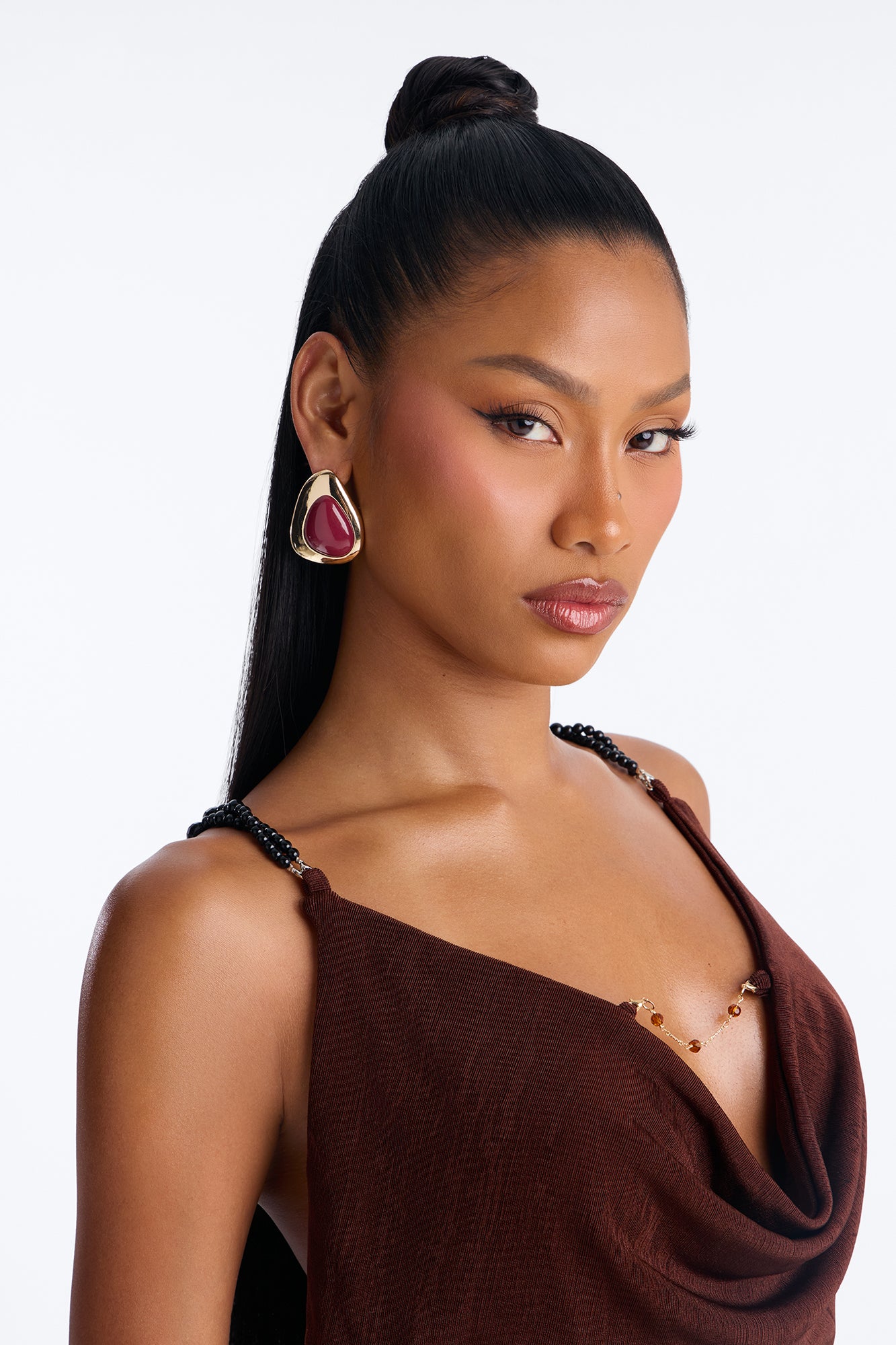 Sahara Sunset Stud Earrings - Gold/combo