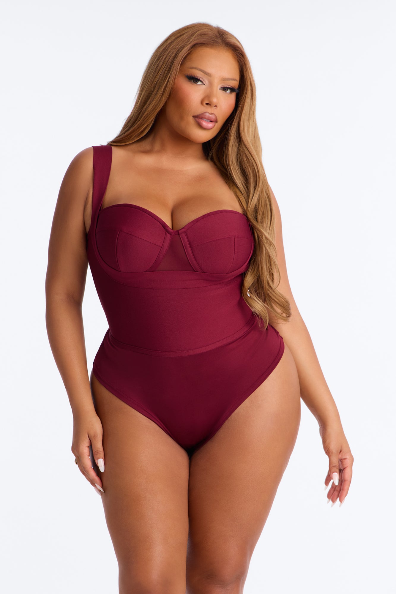 My Revenge Bandage Bodysuit - Burgundy