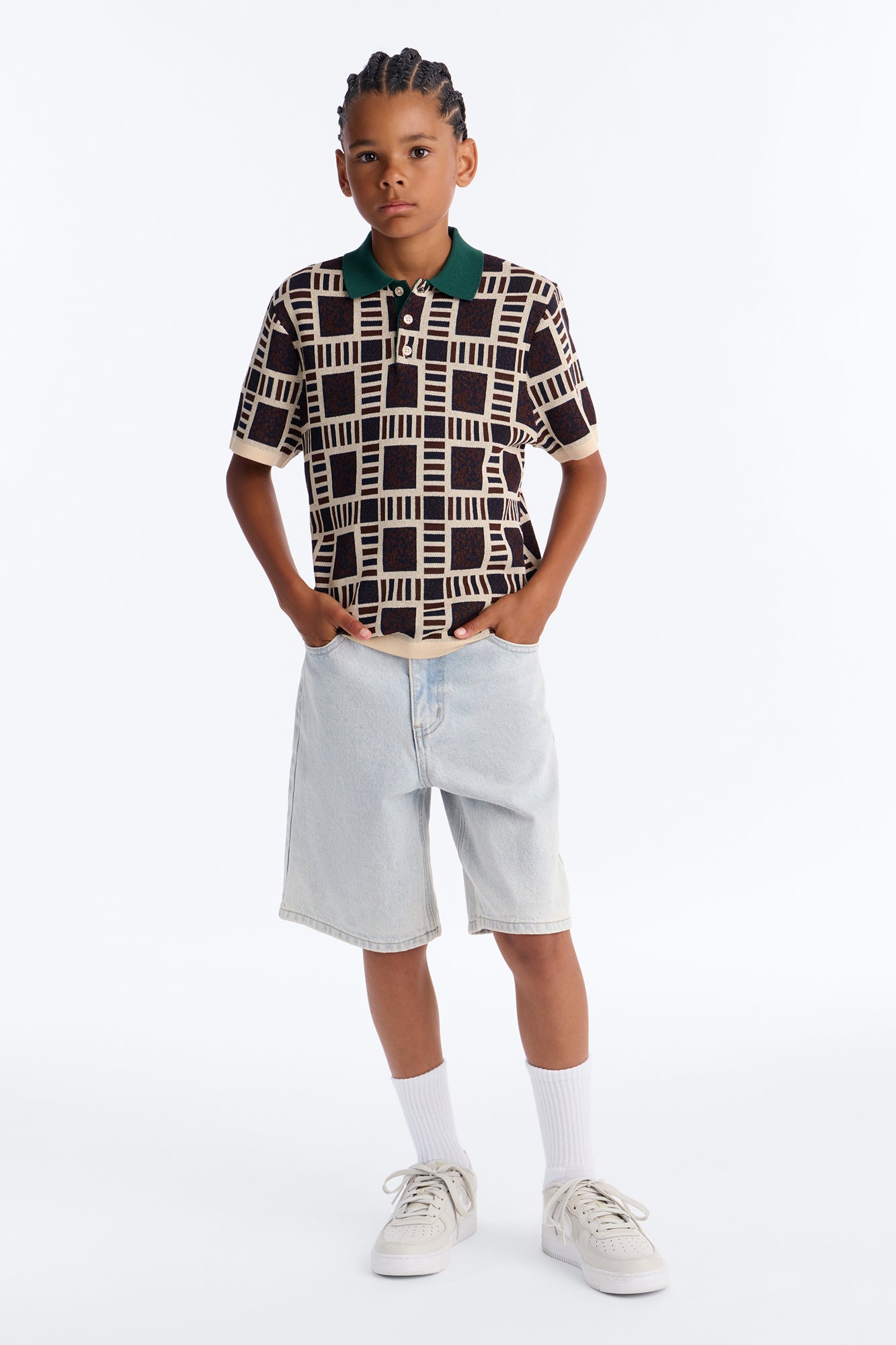 Mini Westbury Knit Polo - Brown