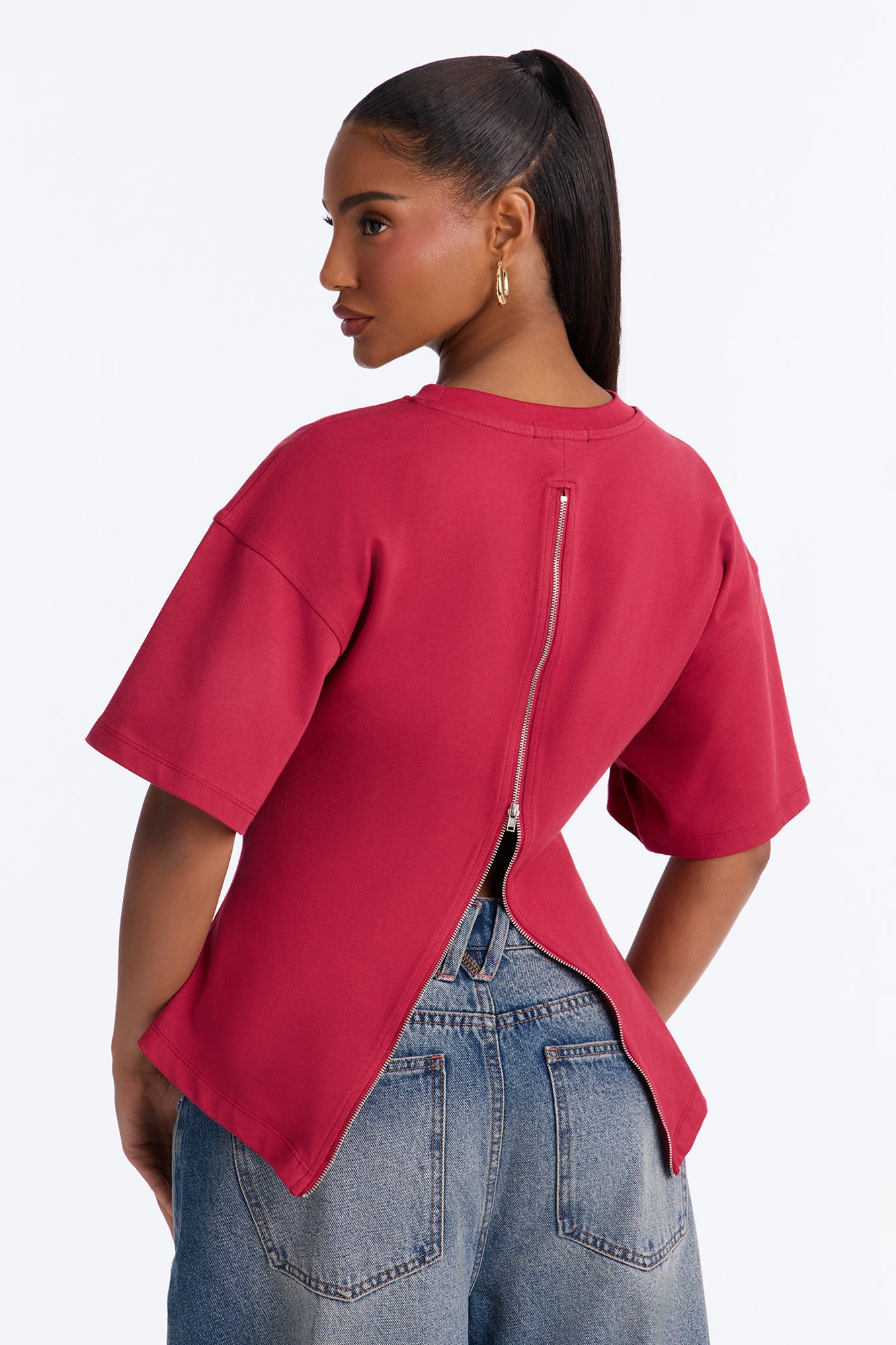 Jayden Fitted T-Shirt - Raspberry