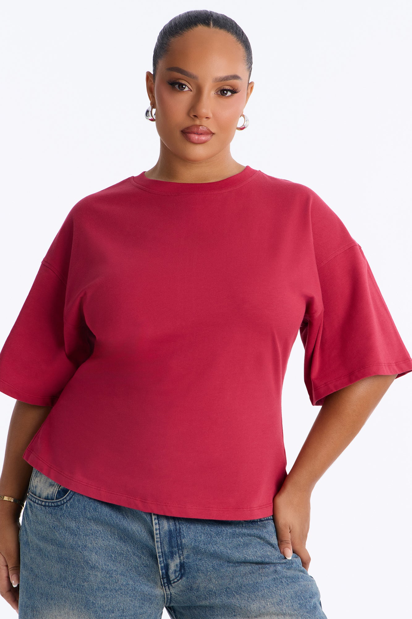 Jayden Fitted T-Shirt - Raspberry