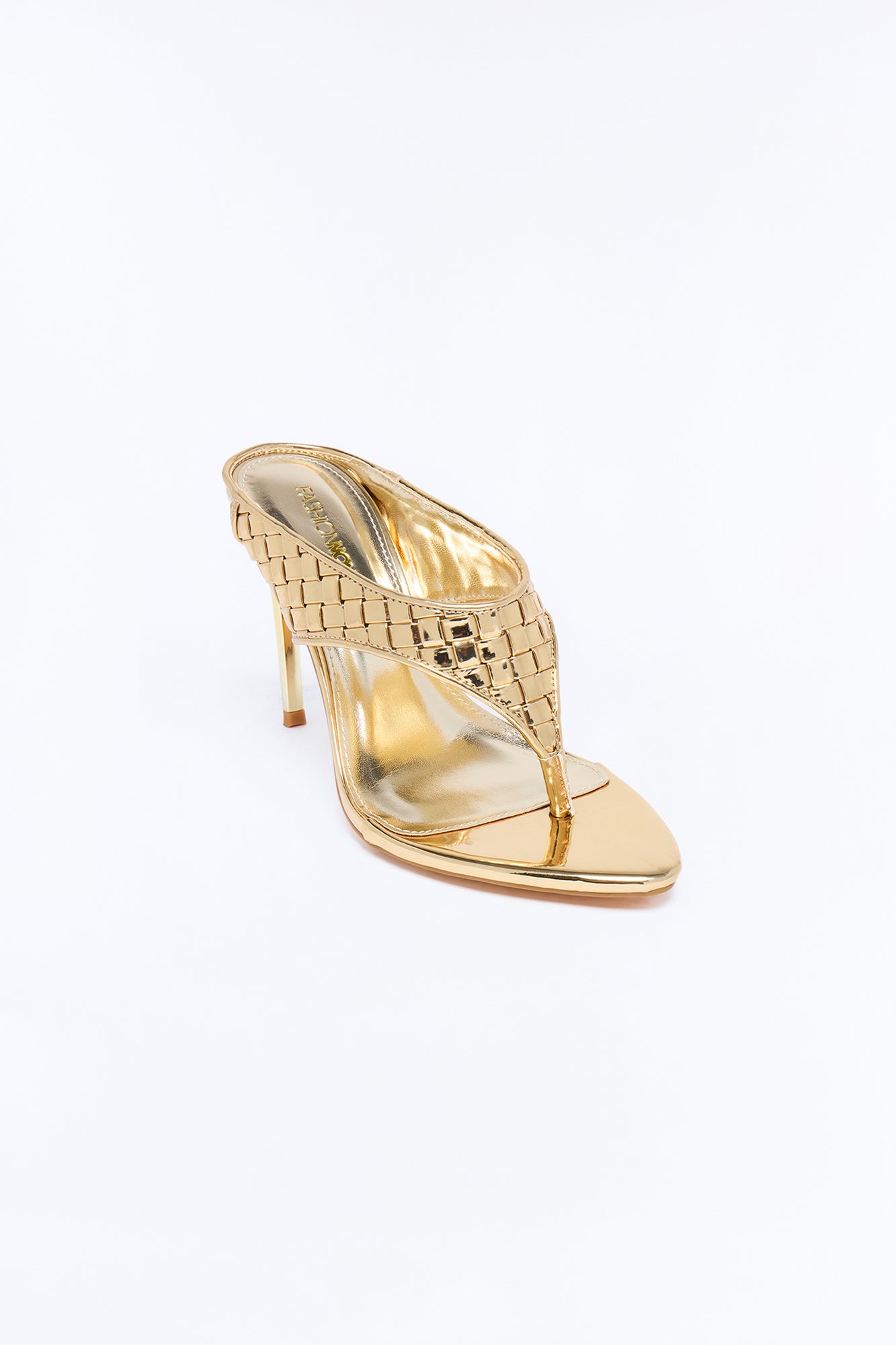 That’s Mine Metallic Thong High Heels - Gold