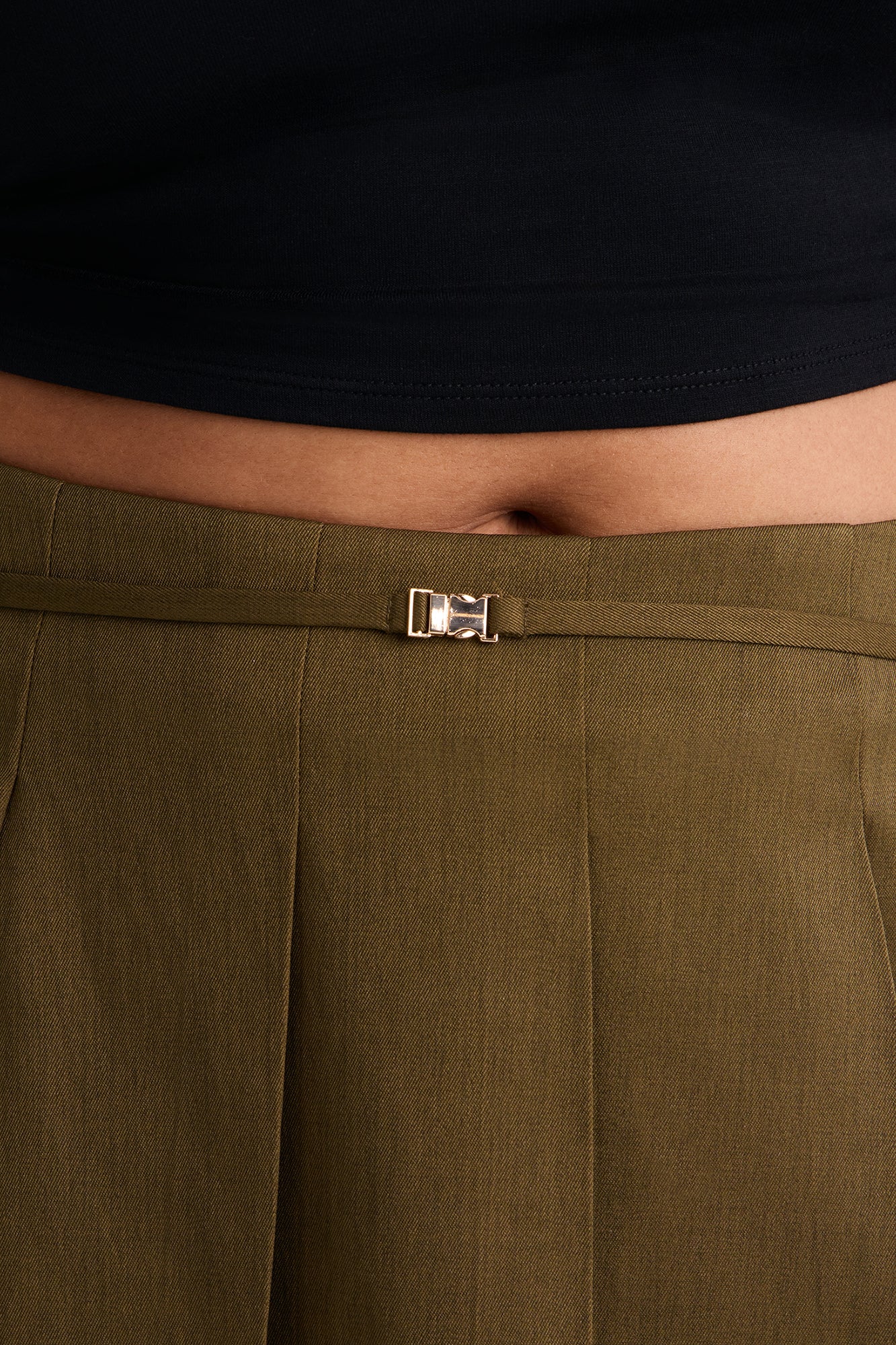 Nessa Pleated Skort - Olive