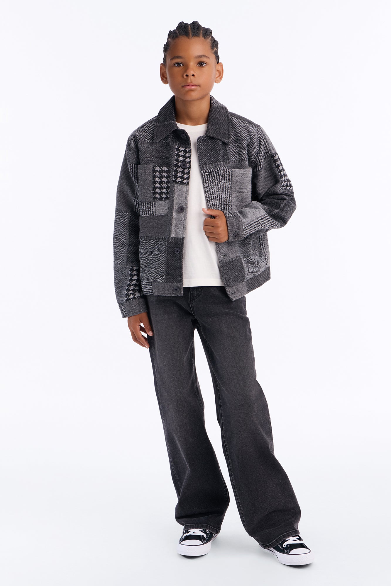 Mini They're Satisfied Patch Jacket - Grey