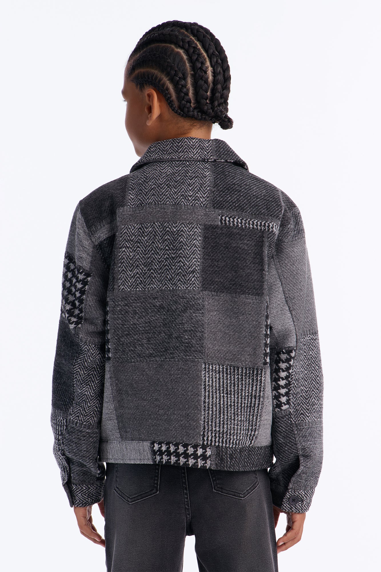 Mini They're Satisfied Patch Jacket - Grey