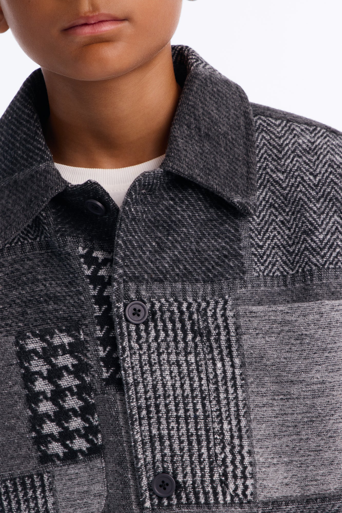 Mini They're Satisfied Patch Jacket - Grey