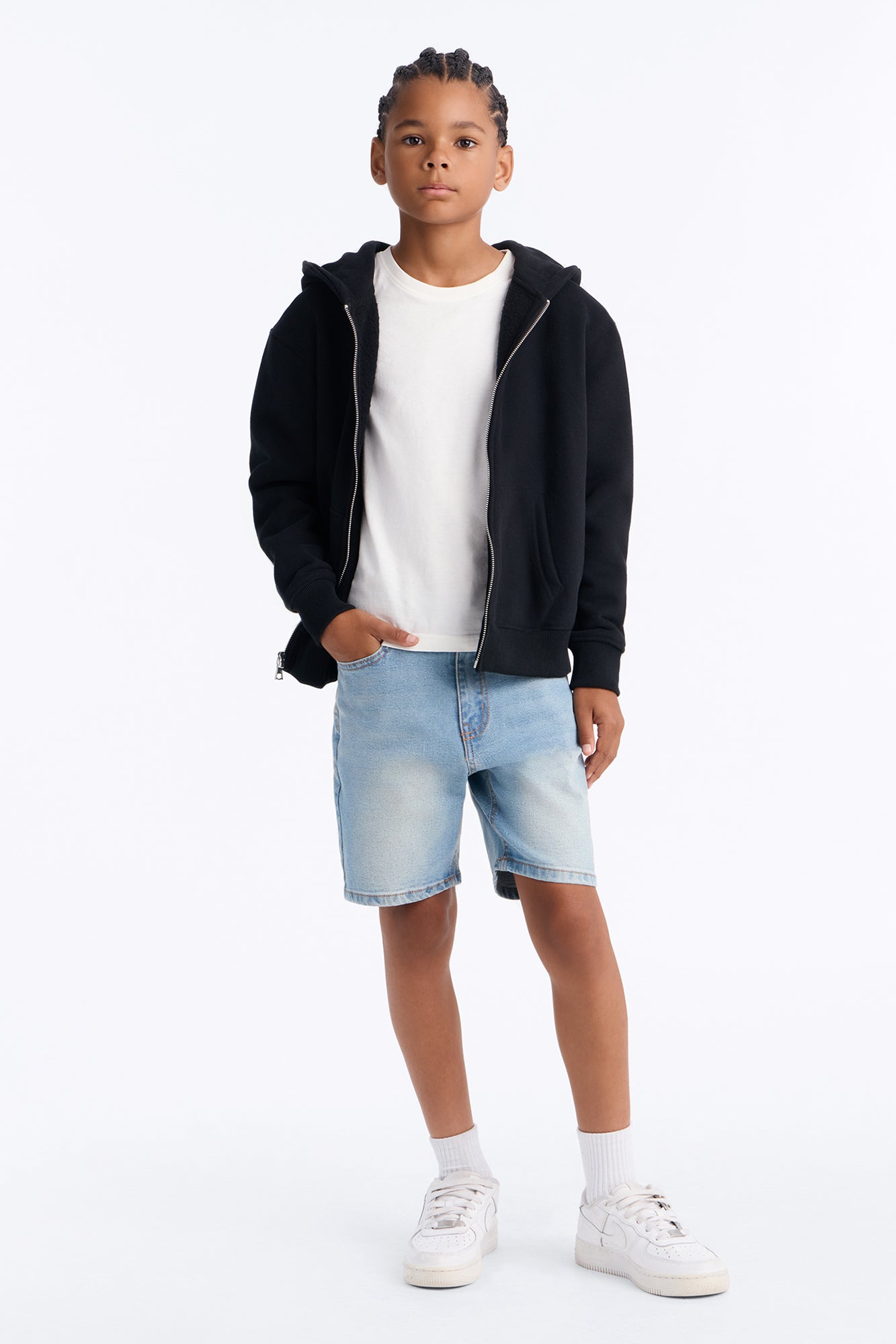 Mini Cornell Slim Denim Shorts - Light Wash