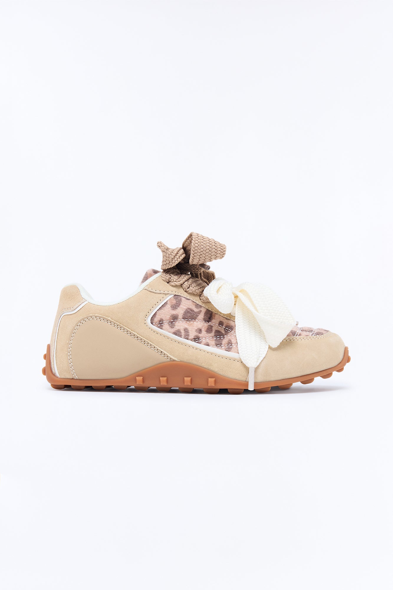 Aria Double Lace Up Sneakers - Leopard