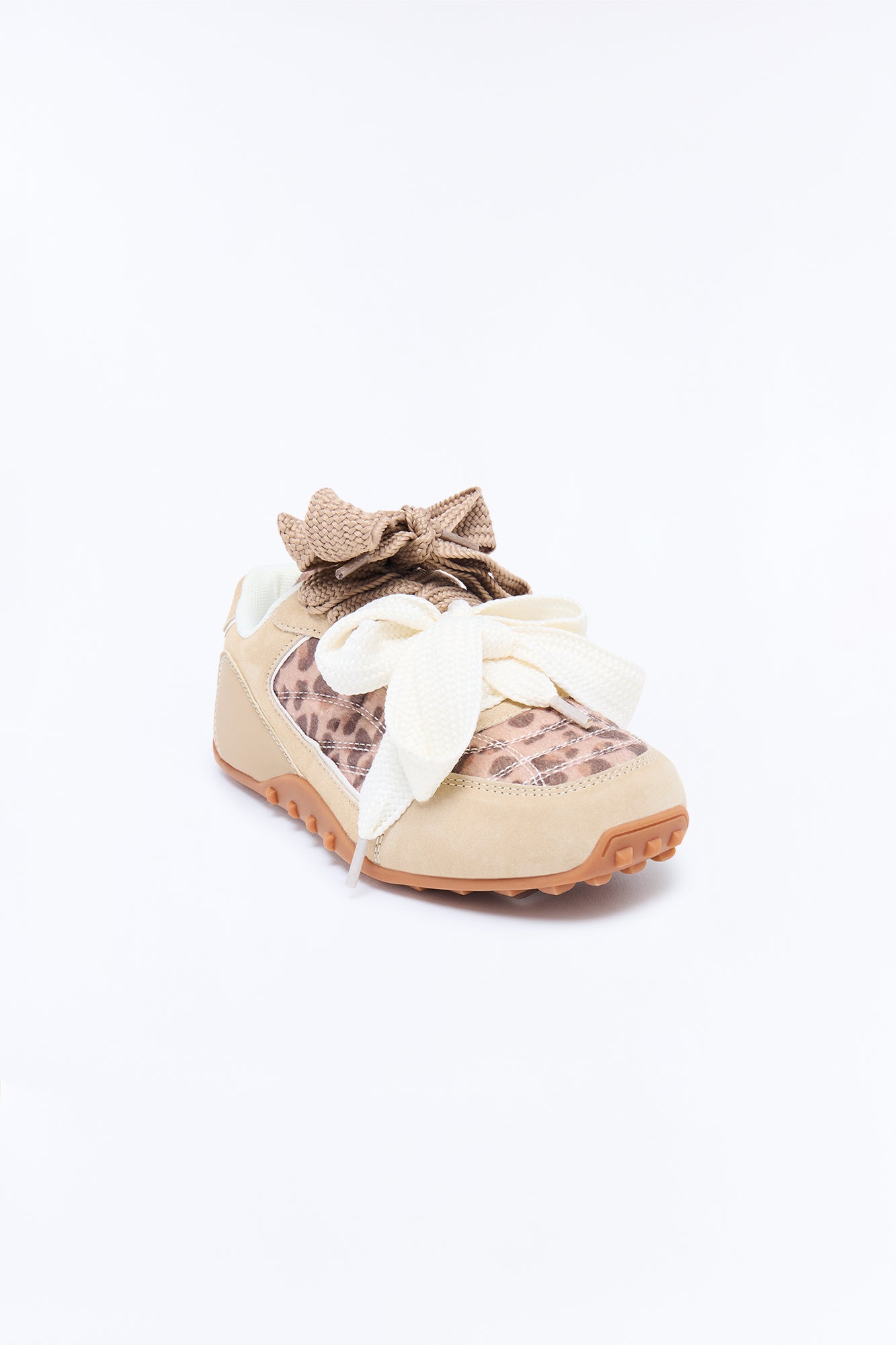 Aria Double Lace Up Sneakers - Leopard