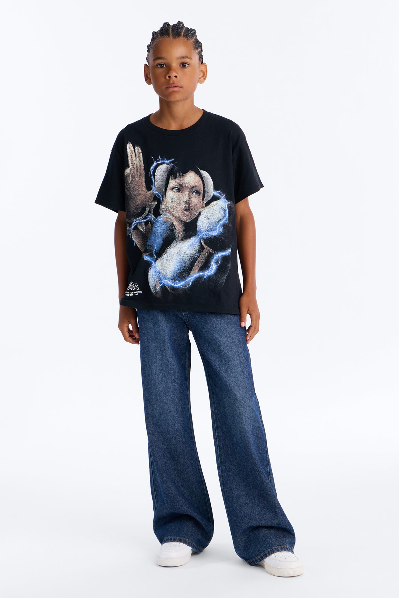 Mini Chun Li Short Sleeve Graphic Tee - Black/combo