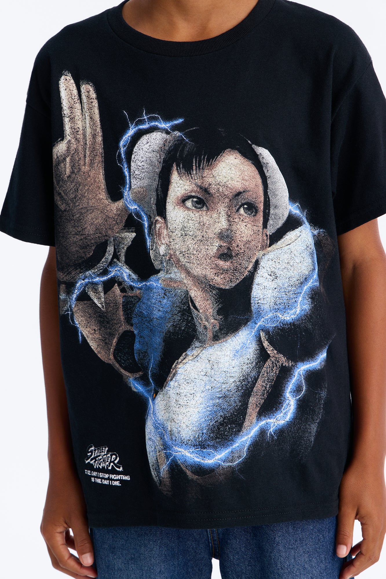 Mini Chun Li Short Sleeve Graphic Tee - Black/combo