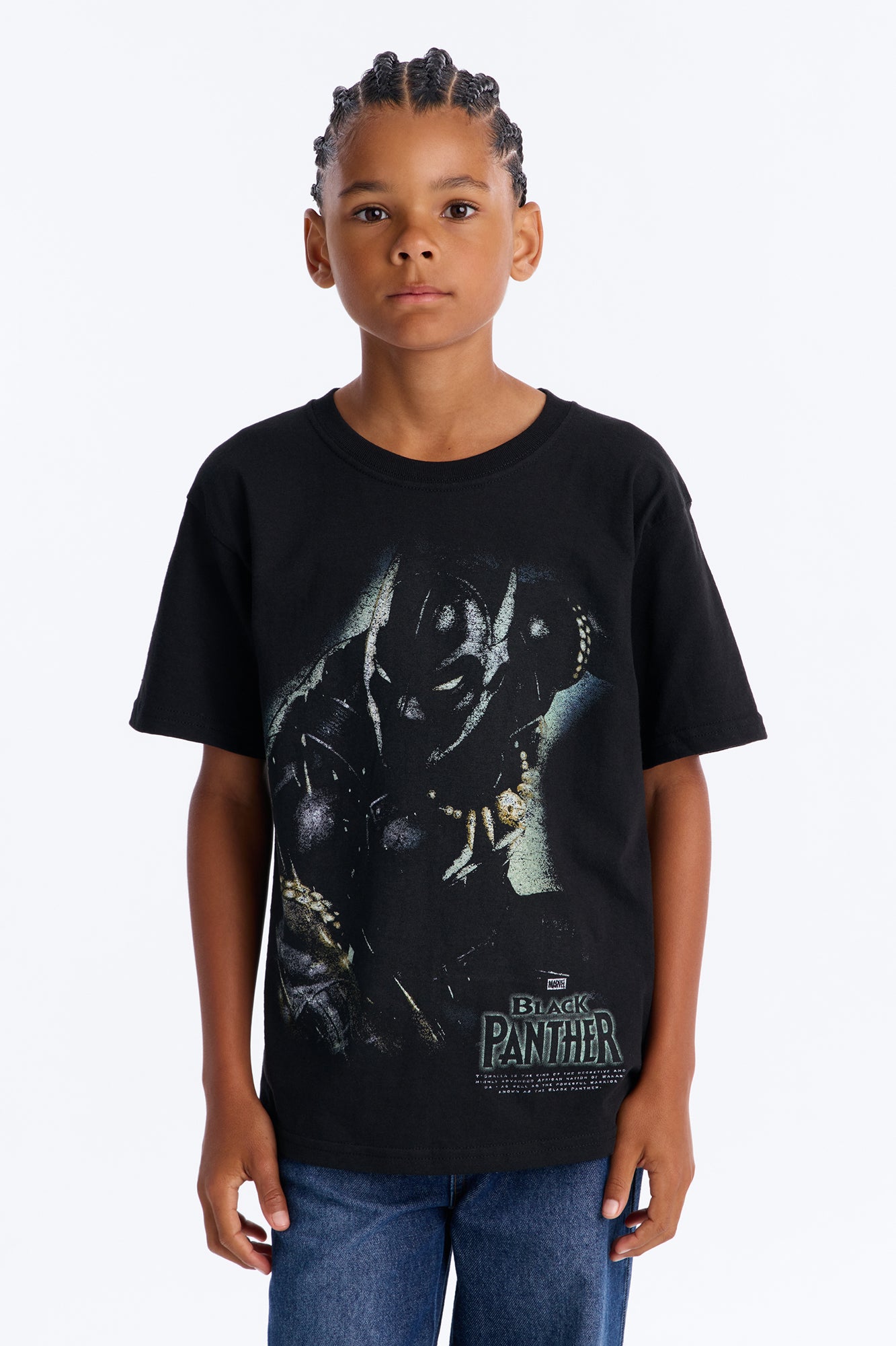 Mini T'Challa Of Wakanda Short Sleeve Tee - Black