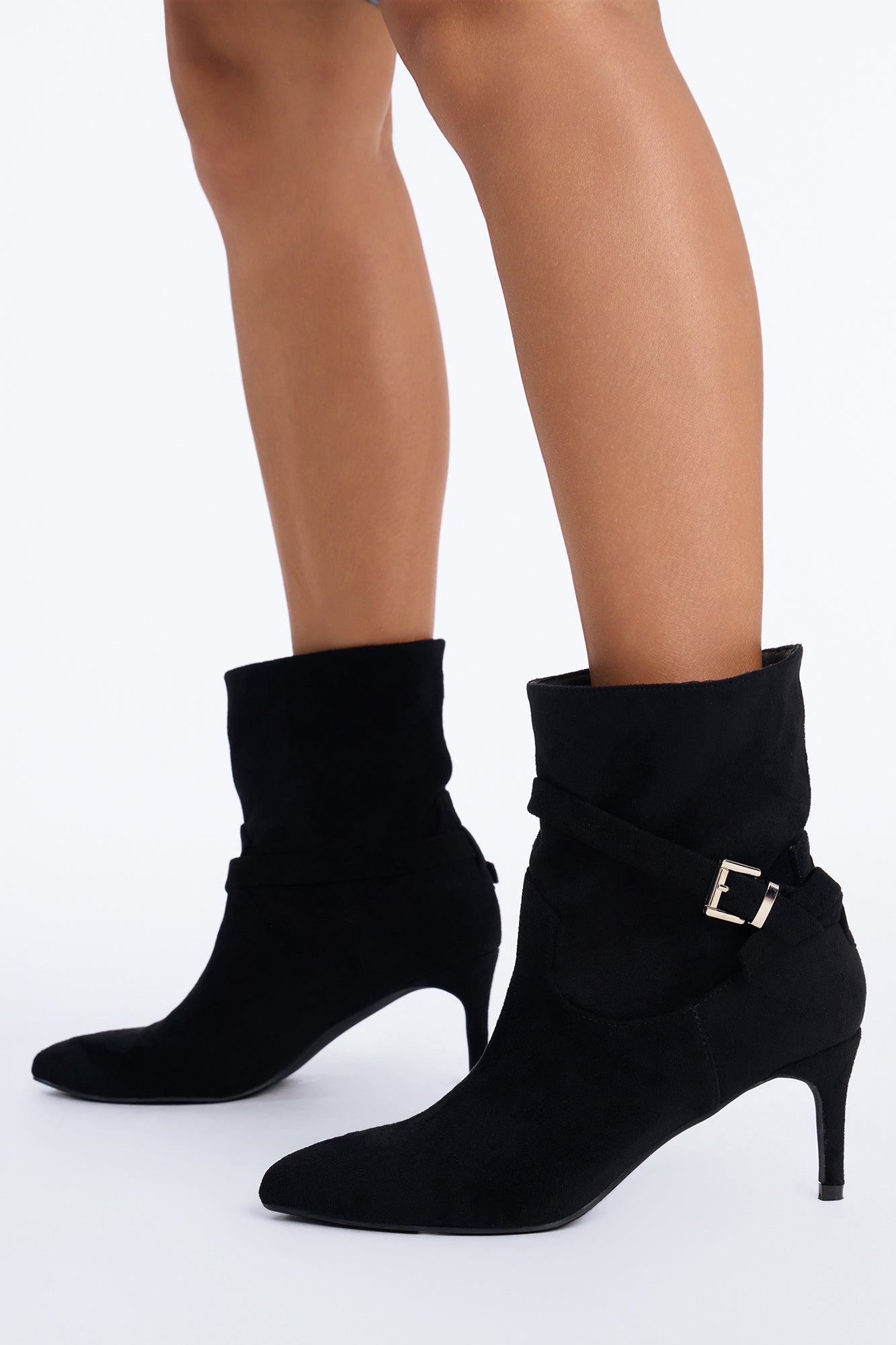 Can’t Compete Heeled Booties - Black