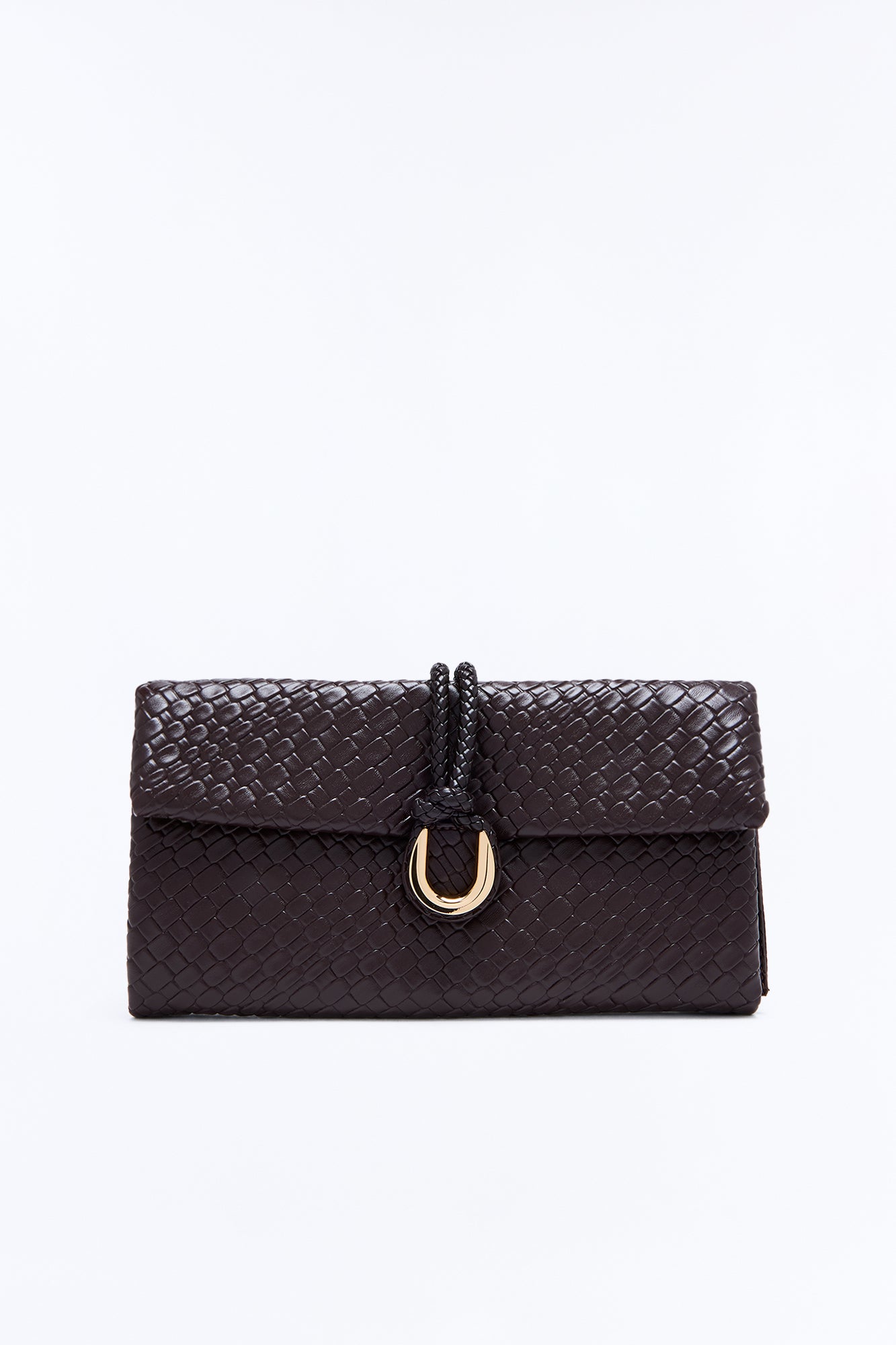 Gin And Tonic Faux Leather Clutch - Brown