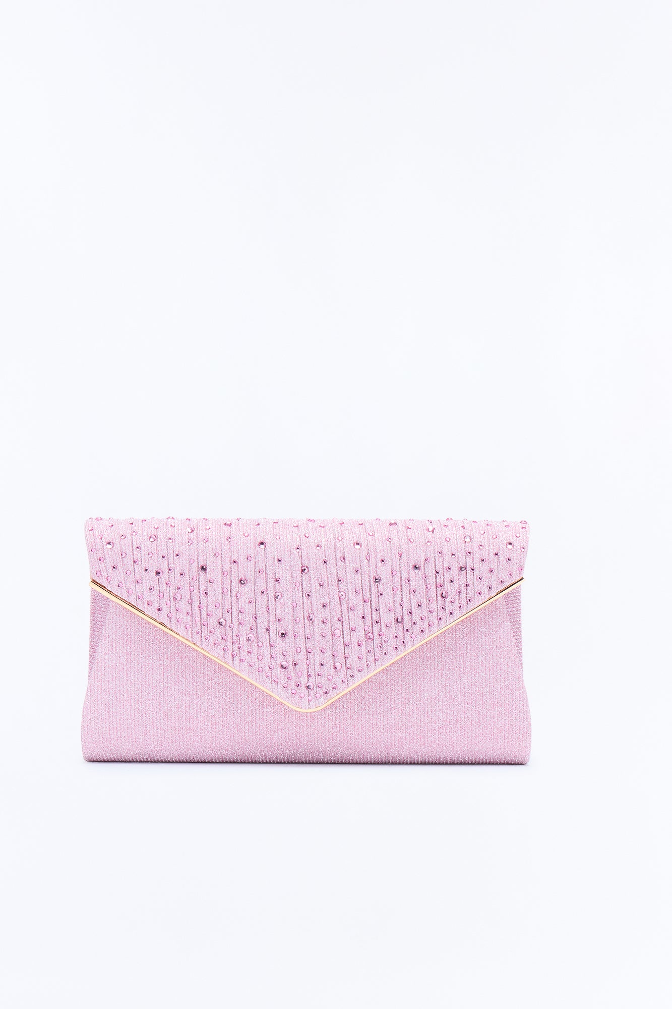 Dew Drops Sequin Clutch Handbag - Pink