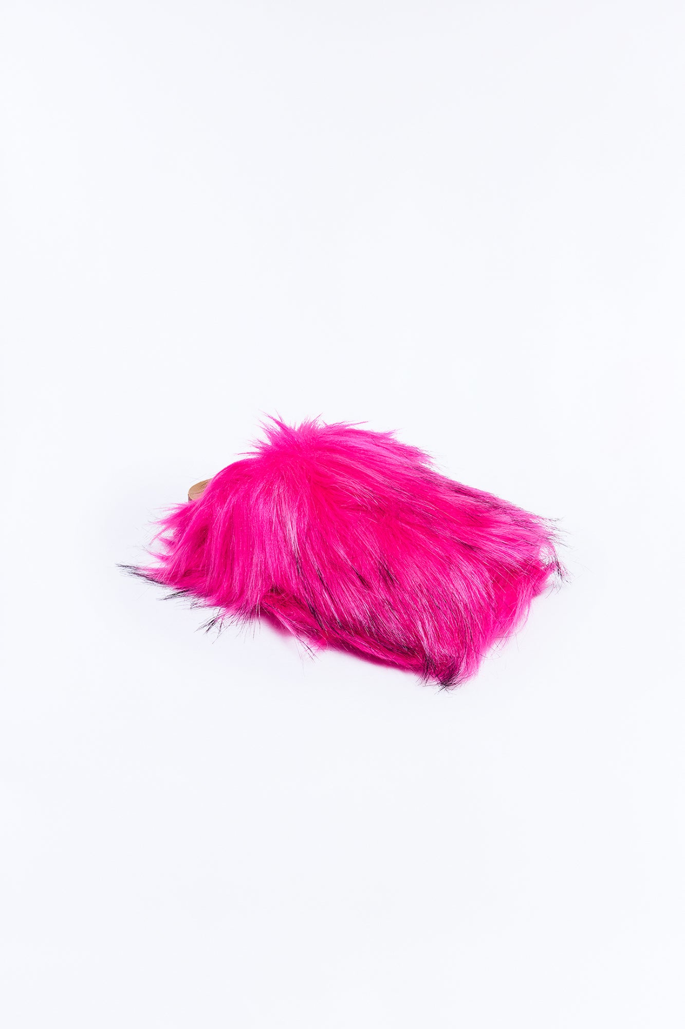 Mini Can't Miss It Faux Fur Slippers - Hot Pink