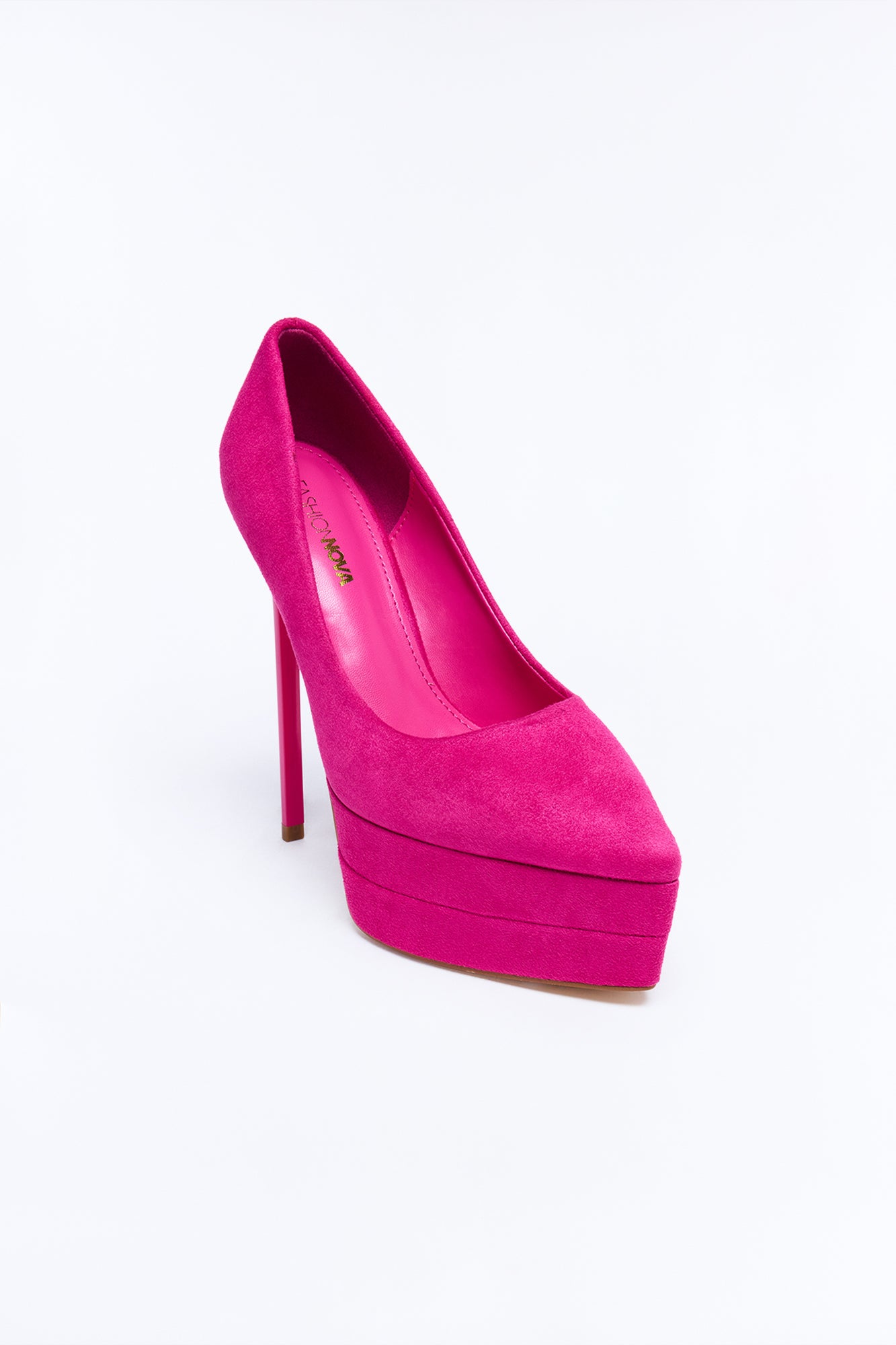 Nita Suede Platform Pumps - HotPink