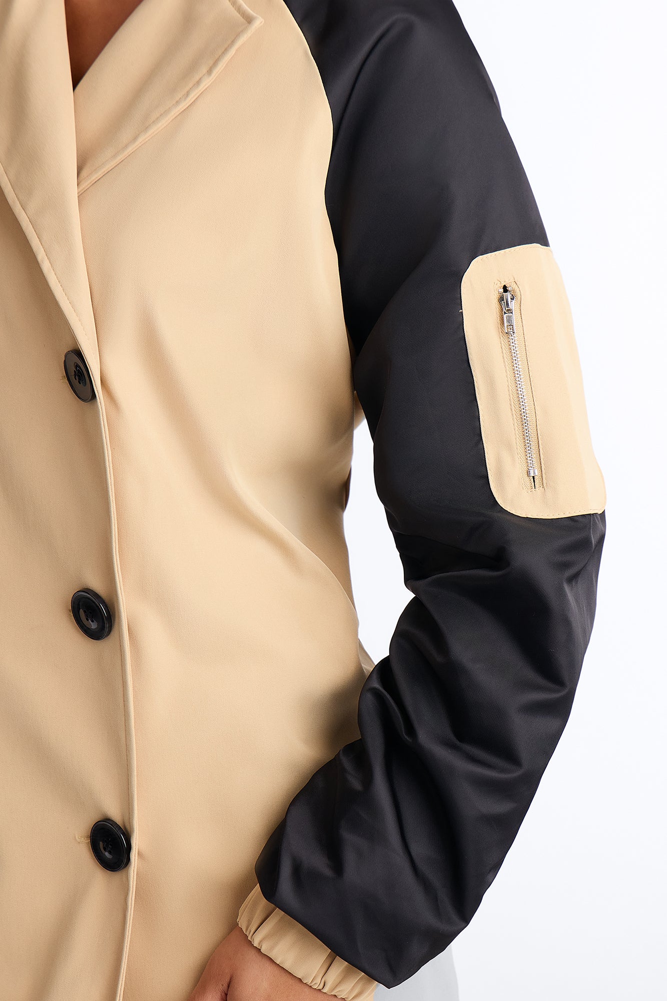 So Caught Up Trench Coat - Camel/combo