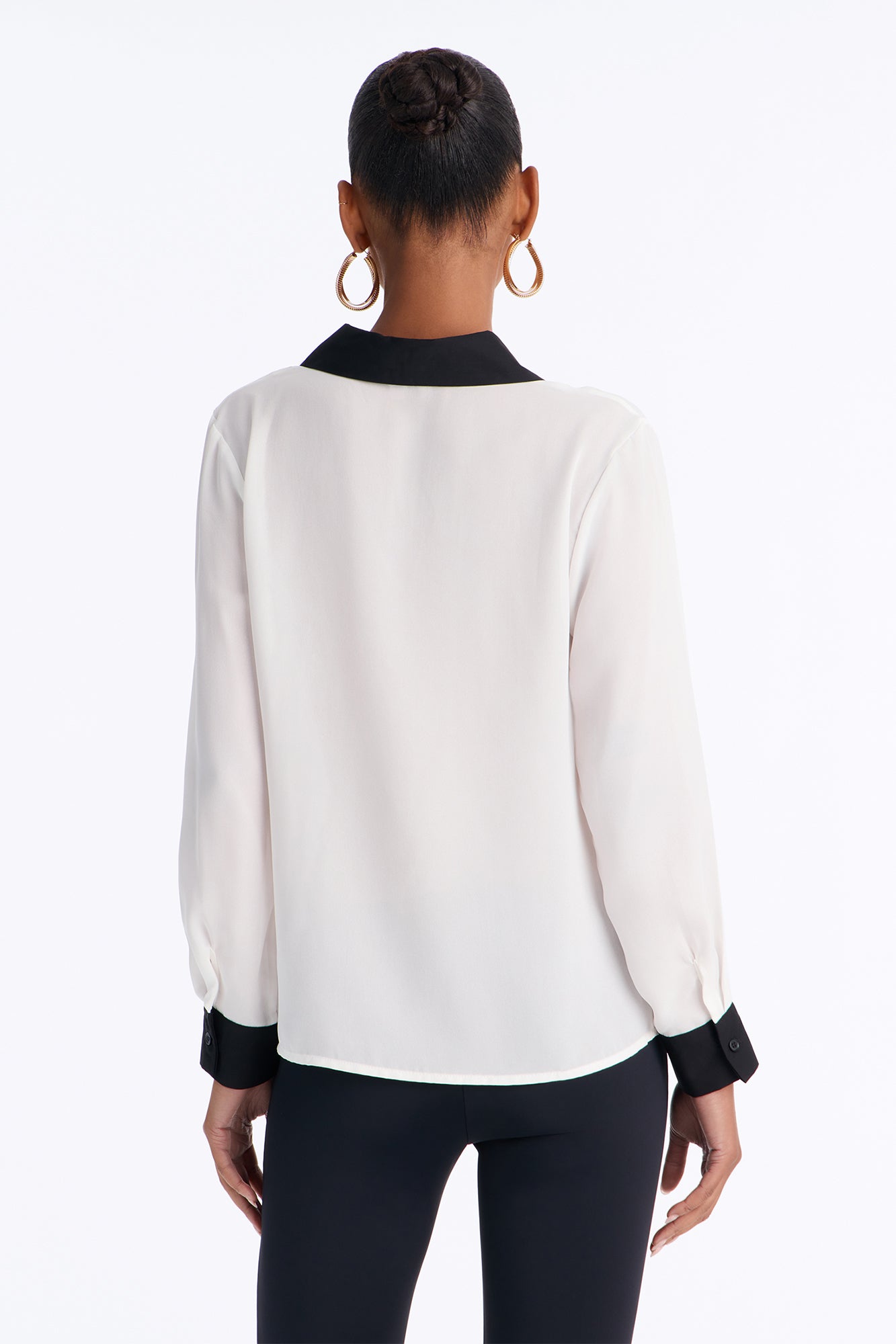 Next Meeting Colorblock Shirt - White/Black