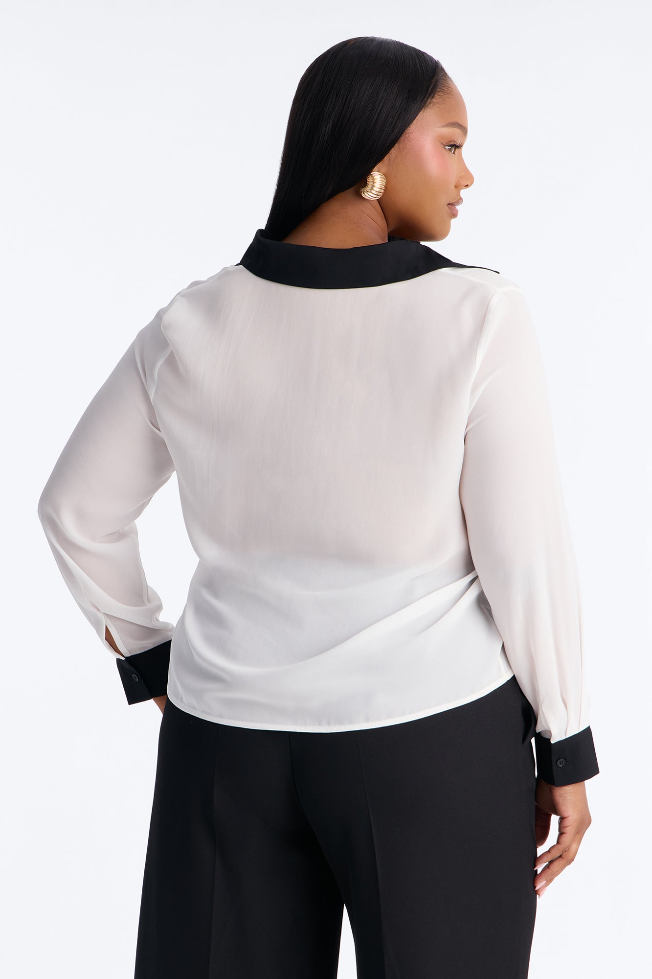 Next Meeting Colorblock Shirt - White/Black
