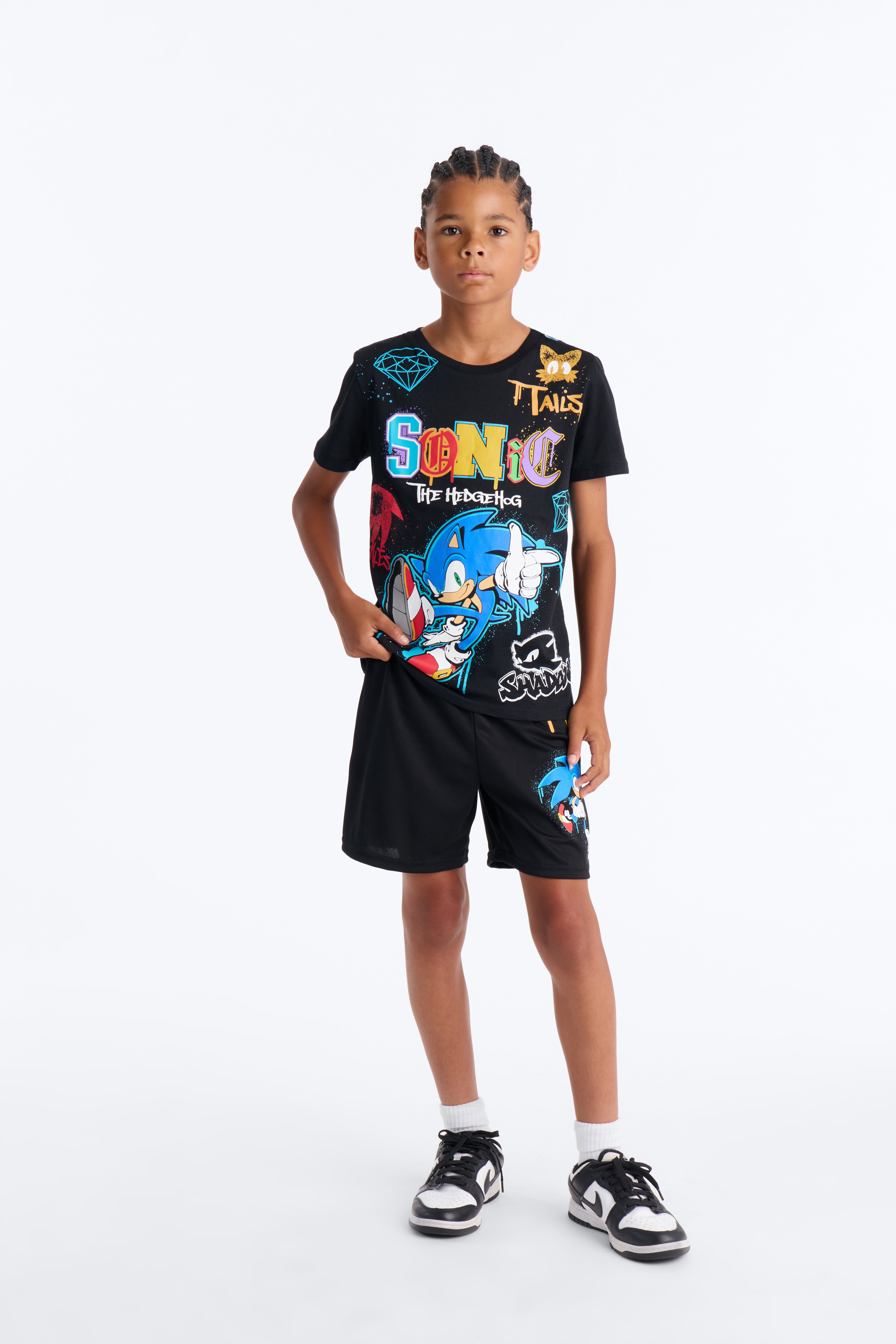 Mini Sonic vs Shadow Short Set - Black